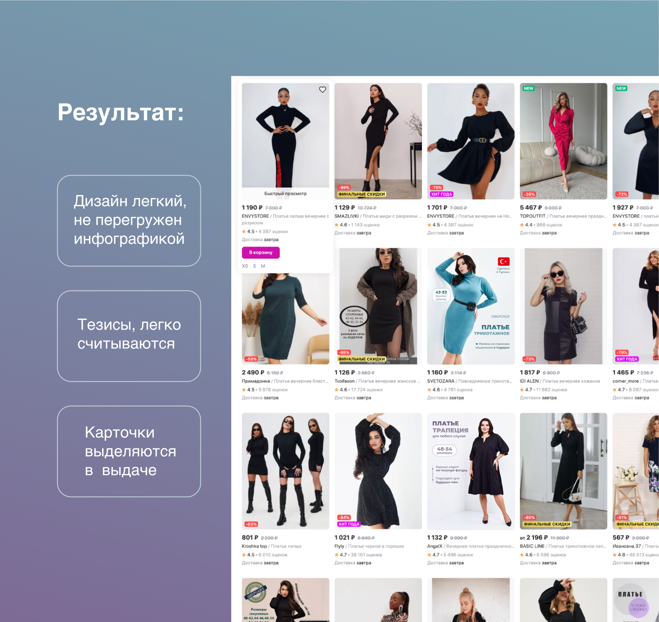Дизайн карточки. Категория одежда. — Изображение №4 — Графика, Маркетинг на Dprofile
