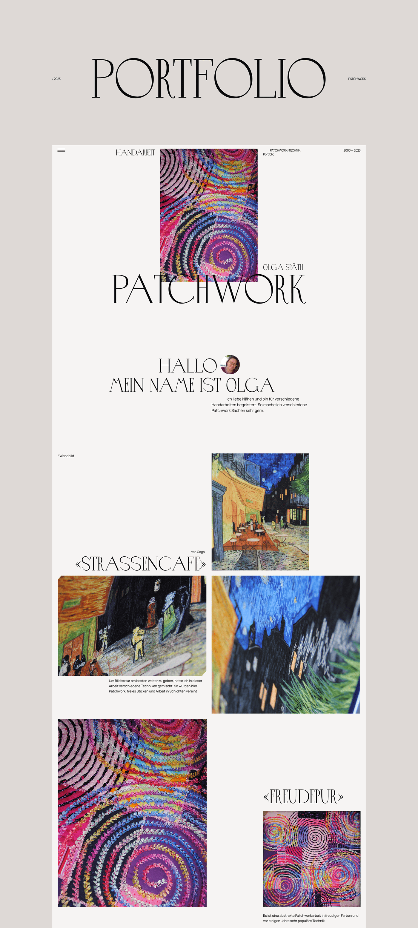 Portfolio / Handarbeit / patchwork-Technik — Изображение №1 — Интерфейсы на Dprofile