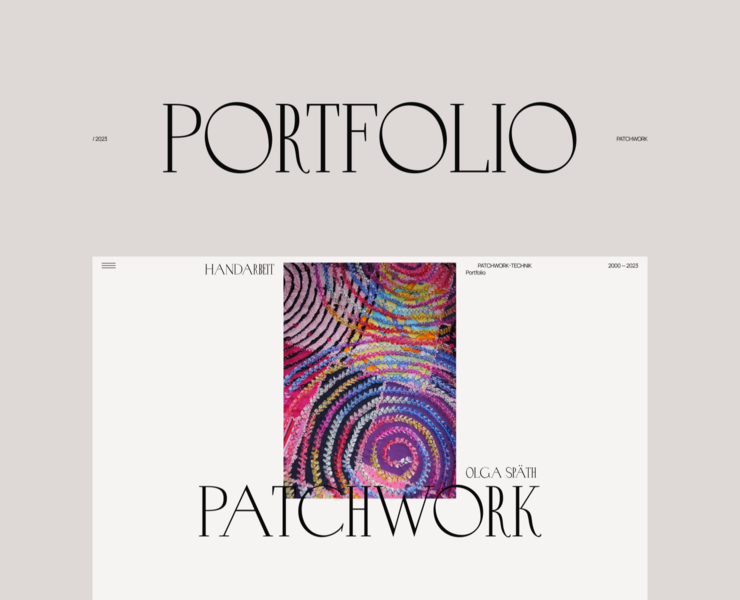 Portfolio / Handarbeit / patchwork-Technik — Интерфейсы на Dprofile