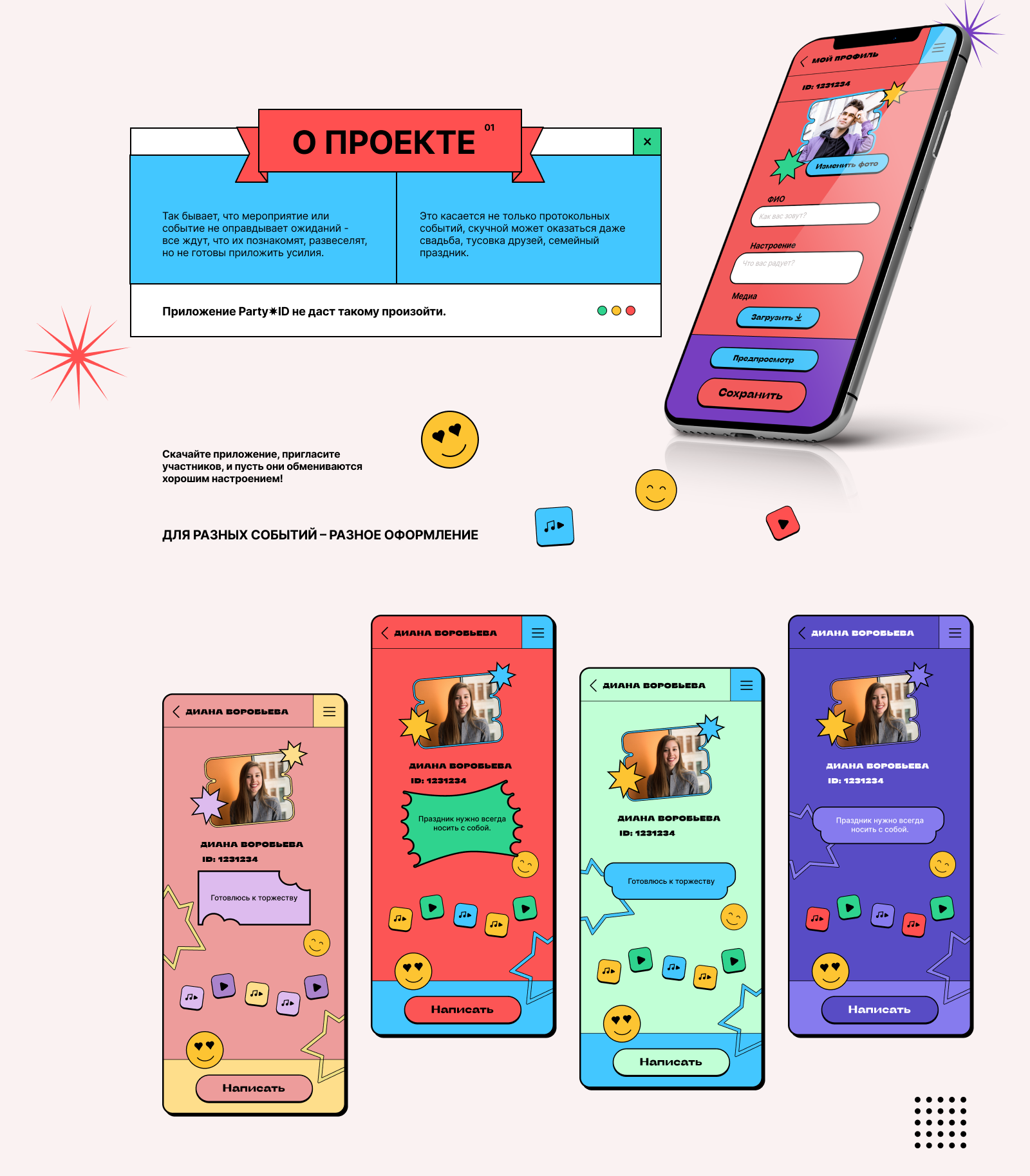 Party ID - приложение для вечеринок — Изображение №2 — Интерфейсы, Графика на Dprofile