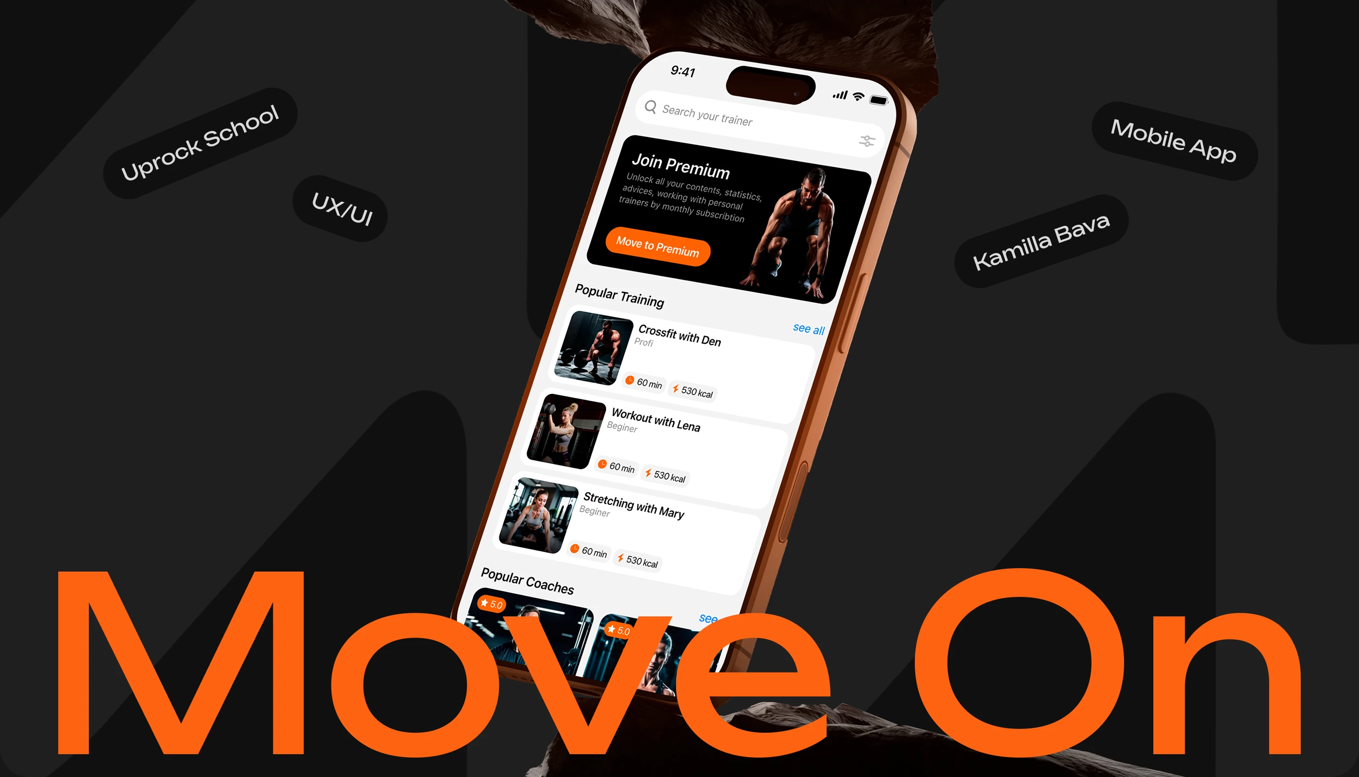 Move On Fitness App — Изображение №1 — Интерфейсы на Dprofile