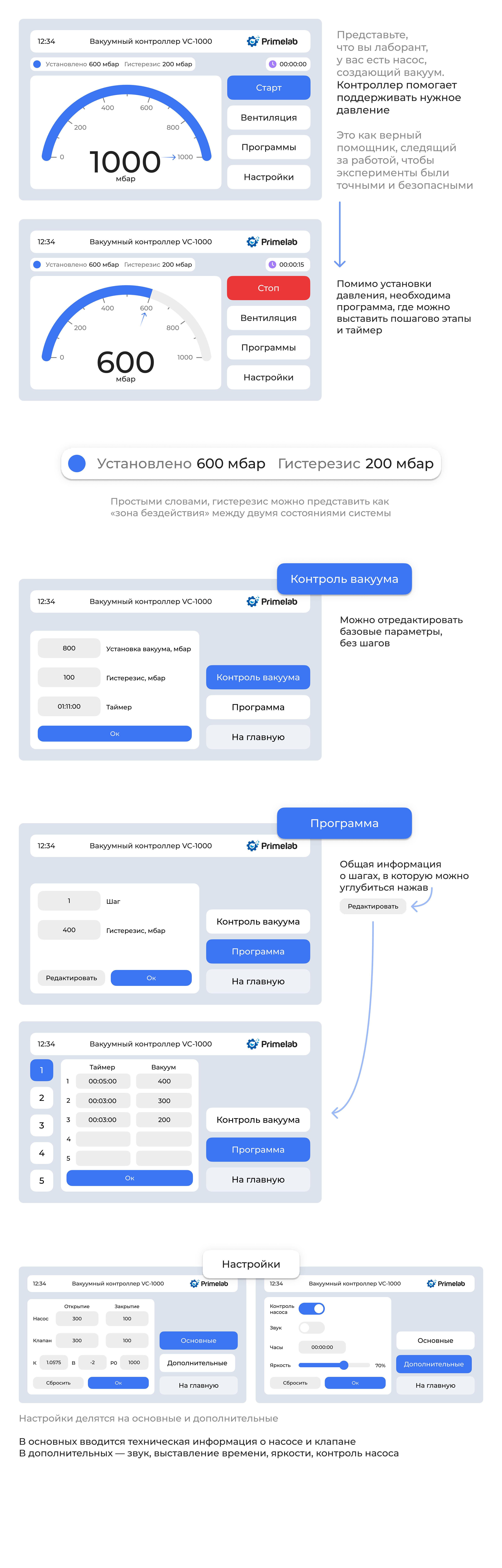 Интерфейс для вакуумного контроллера — Изображение №1 — Интерфейсы на Dprofile
