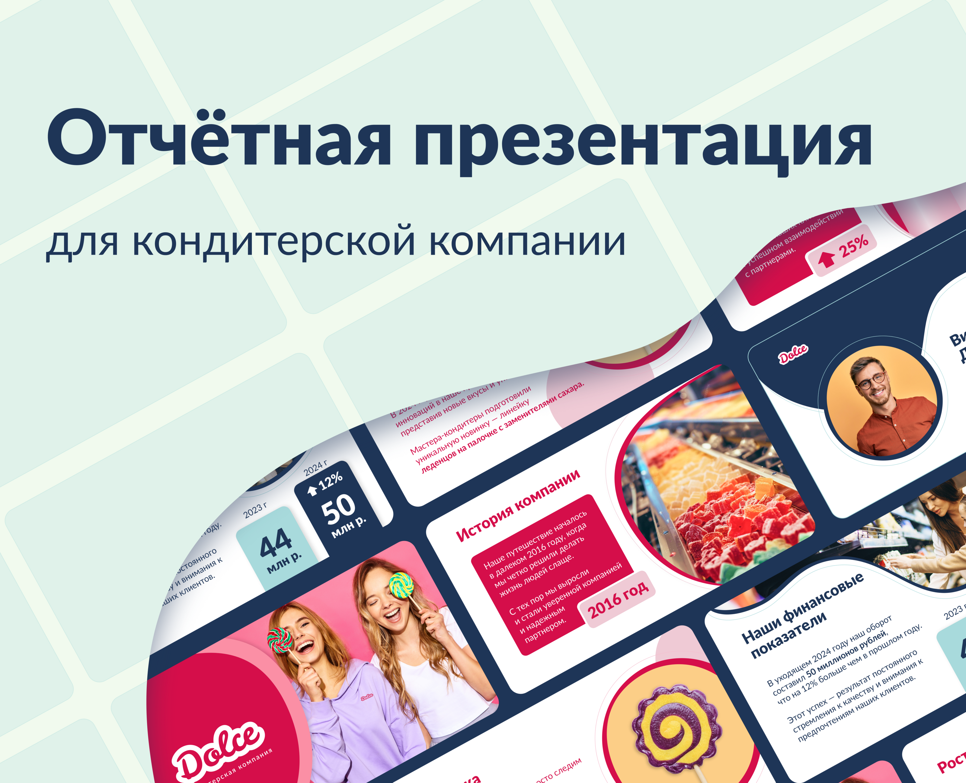 Презентация для кондитерской компании на Dprofile
