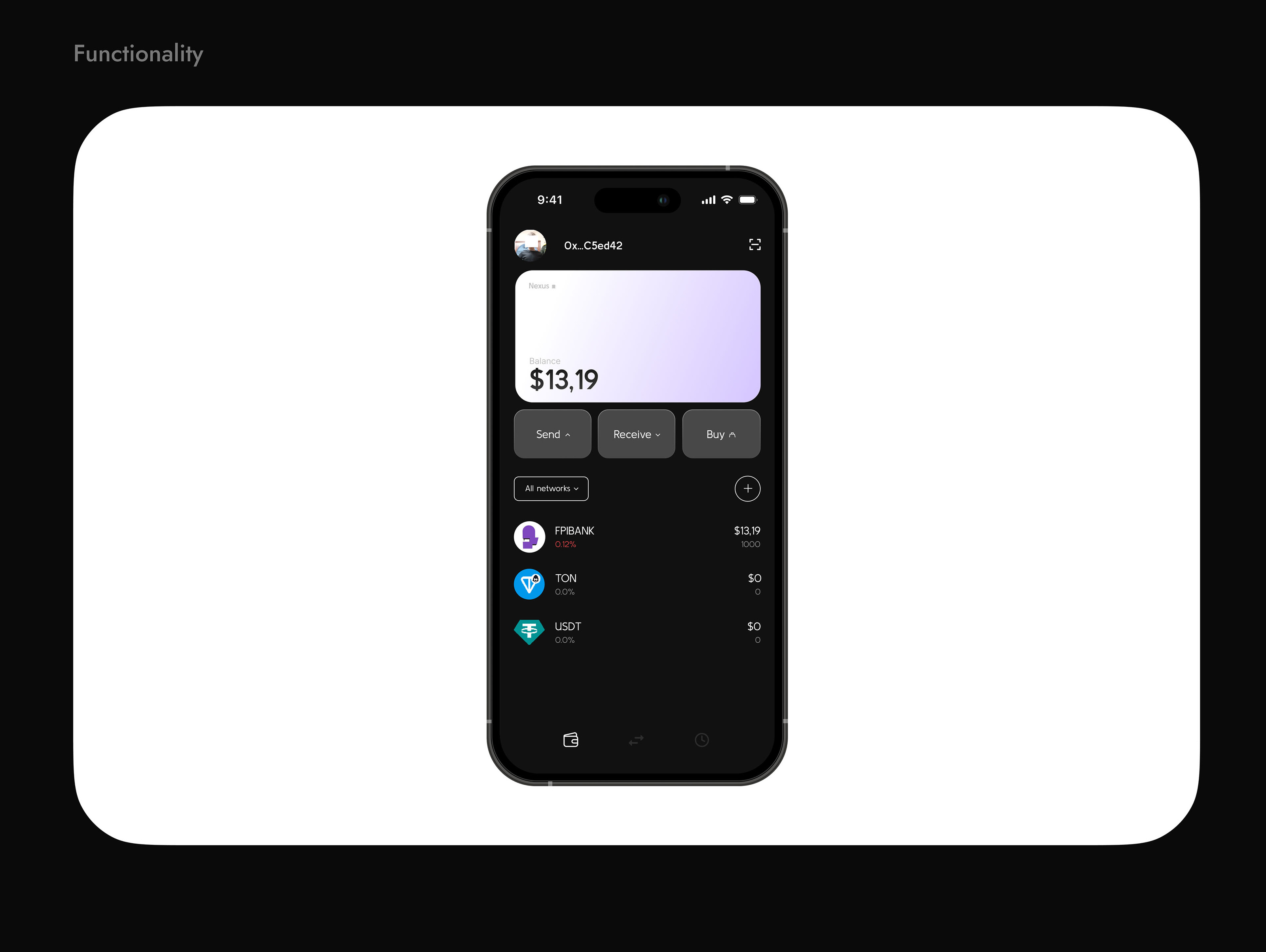 Cryptowallet UI/UX DESIGN NEXUS — Изображение №7 — Интерфейсы на Dprofile