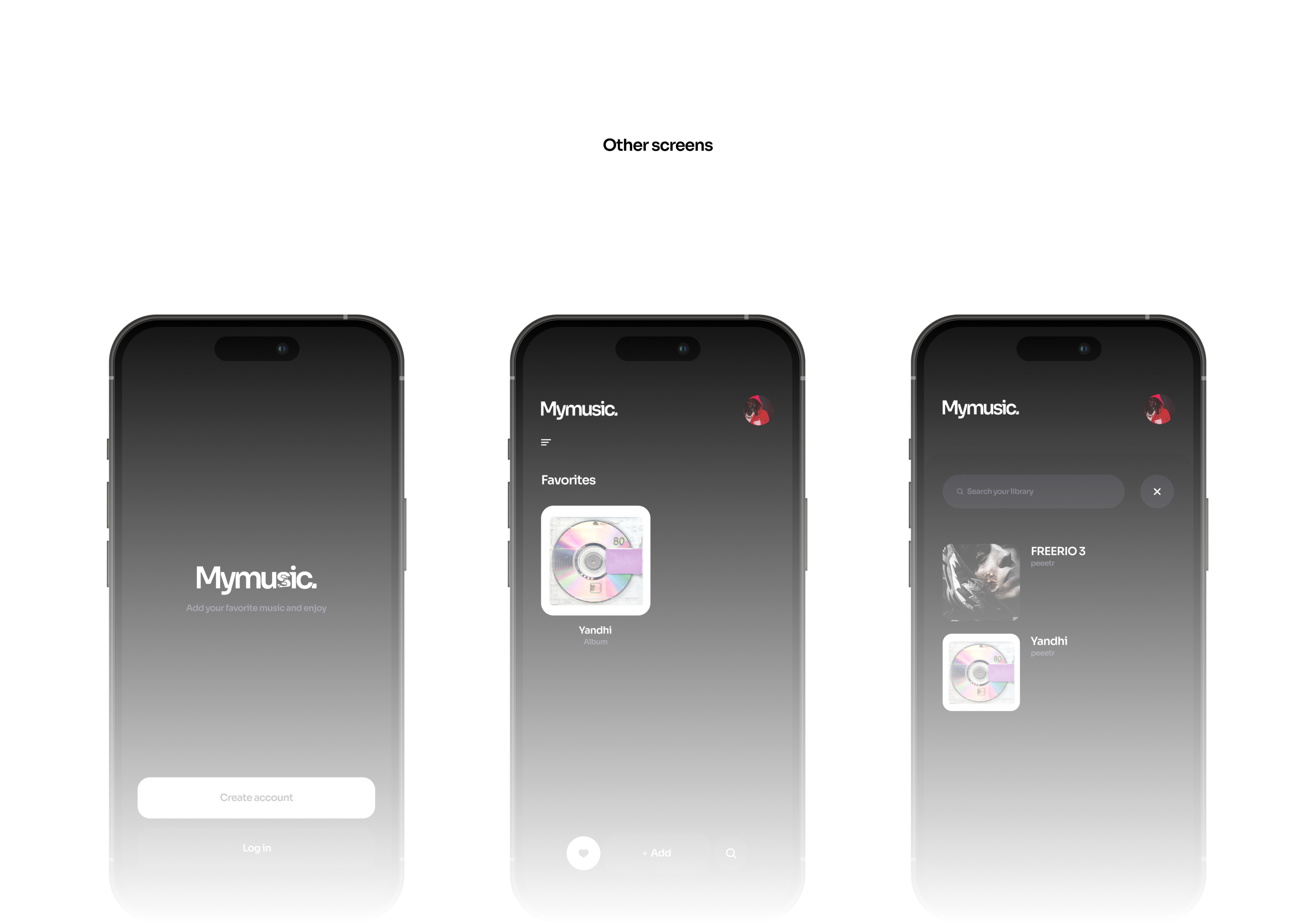 Mymusic. UI/UX DESIGN — Изображение №12 — Интерфейсы на Dprofile