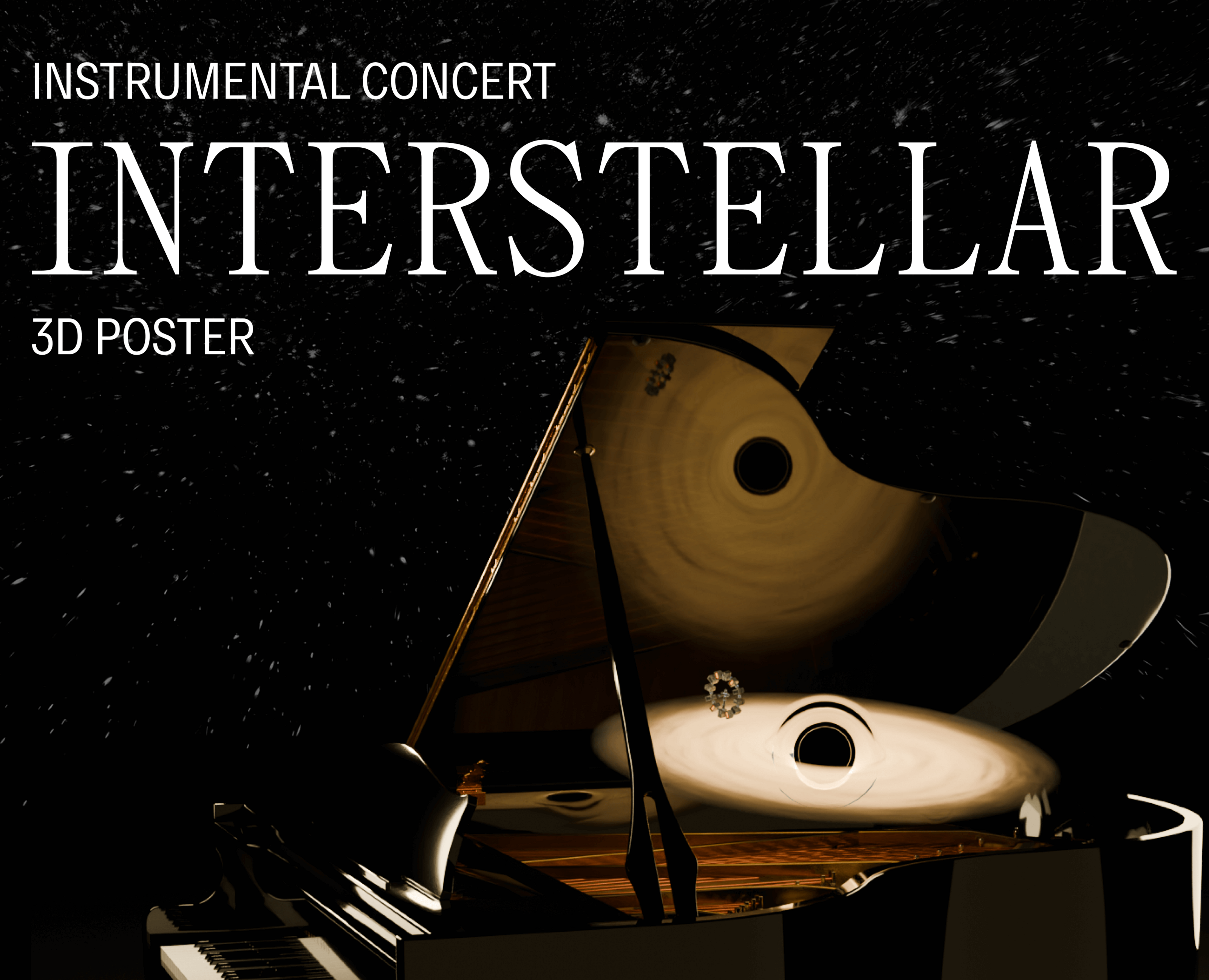 3D Poster - Interstellar Instrumental Concert — Иллюстрация, Графика на Dprofile