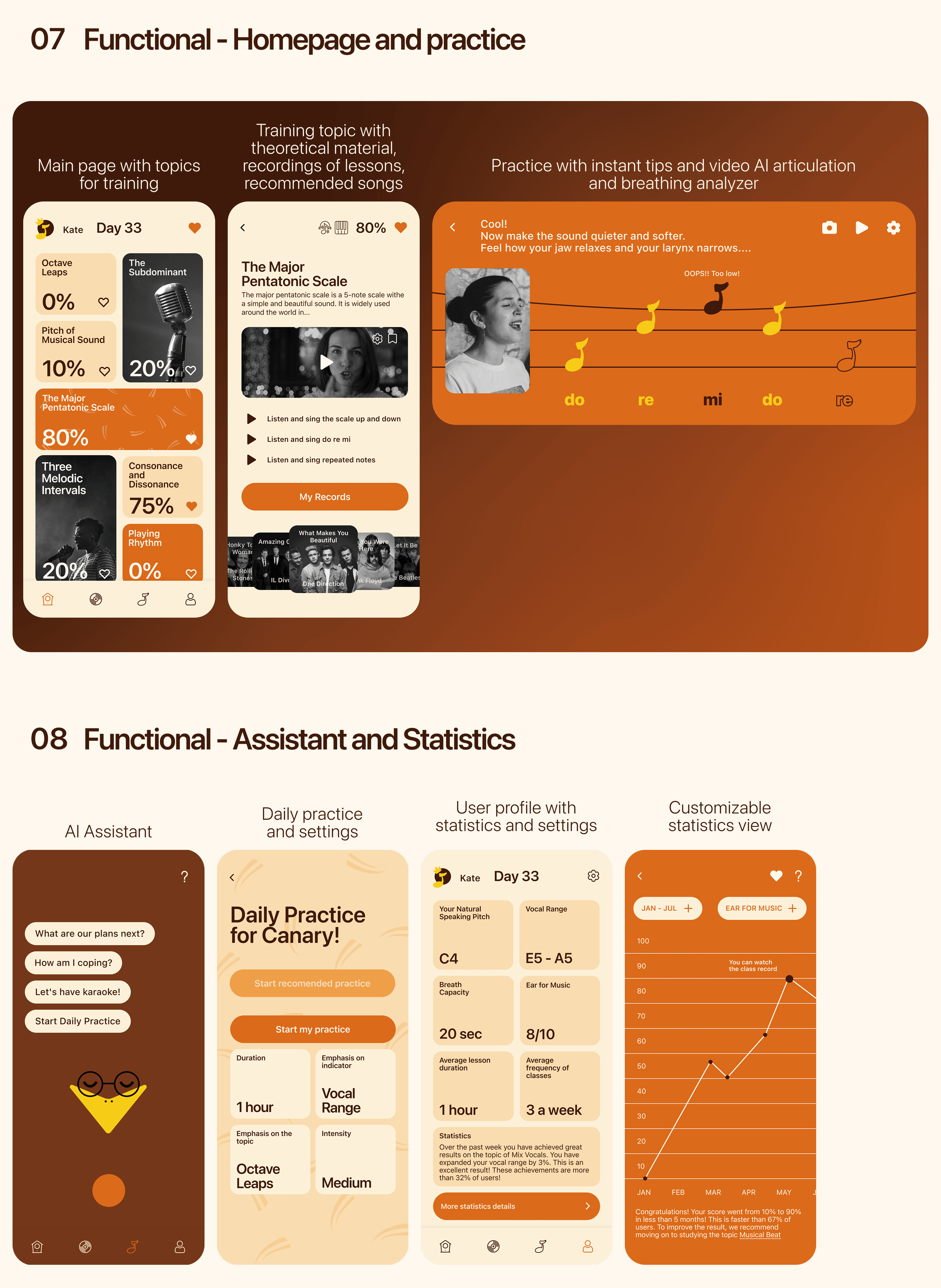BandBird - vocal app design — Изображение №6 — Интерфейсы, Иллюстрация на Dprofile