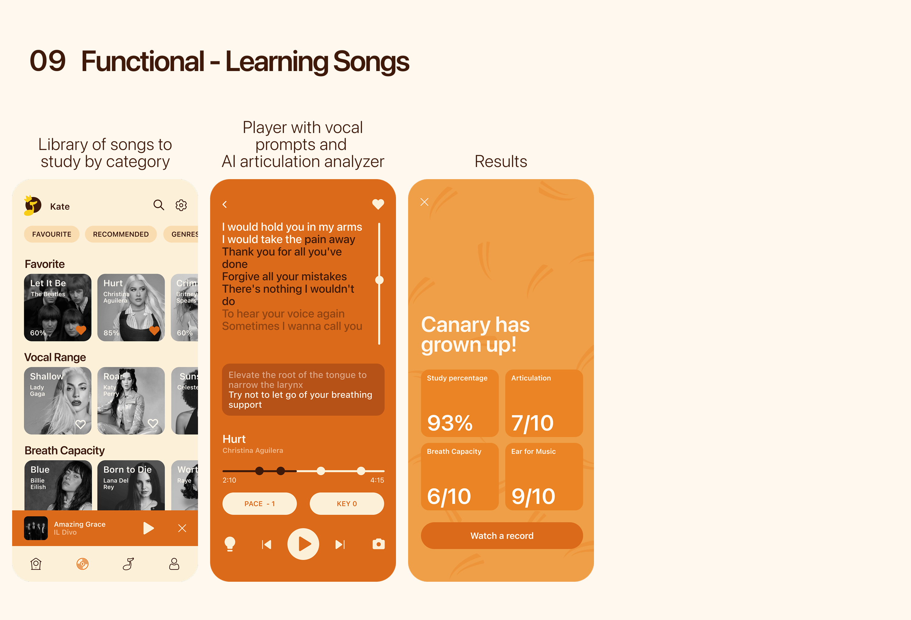 BandBird - vocal app design — Изображение №7 — Интерфейсы, Иллюстрация на Dprofile