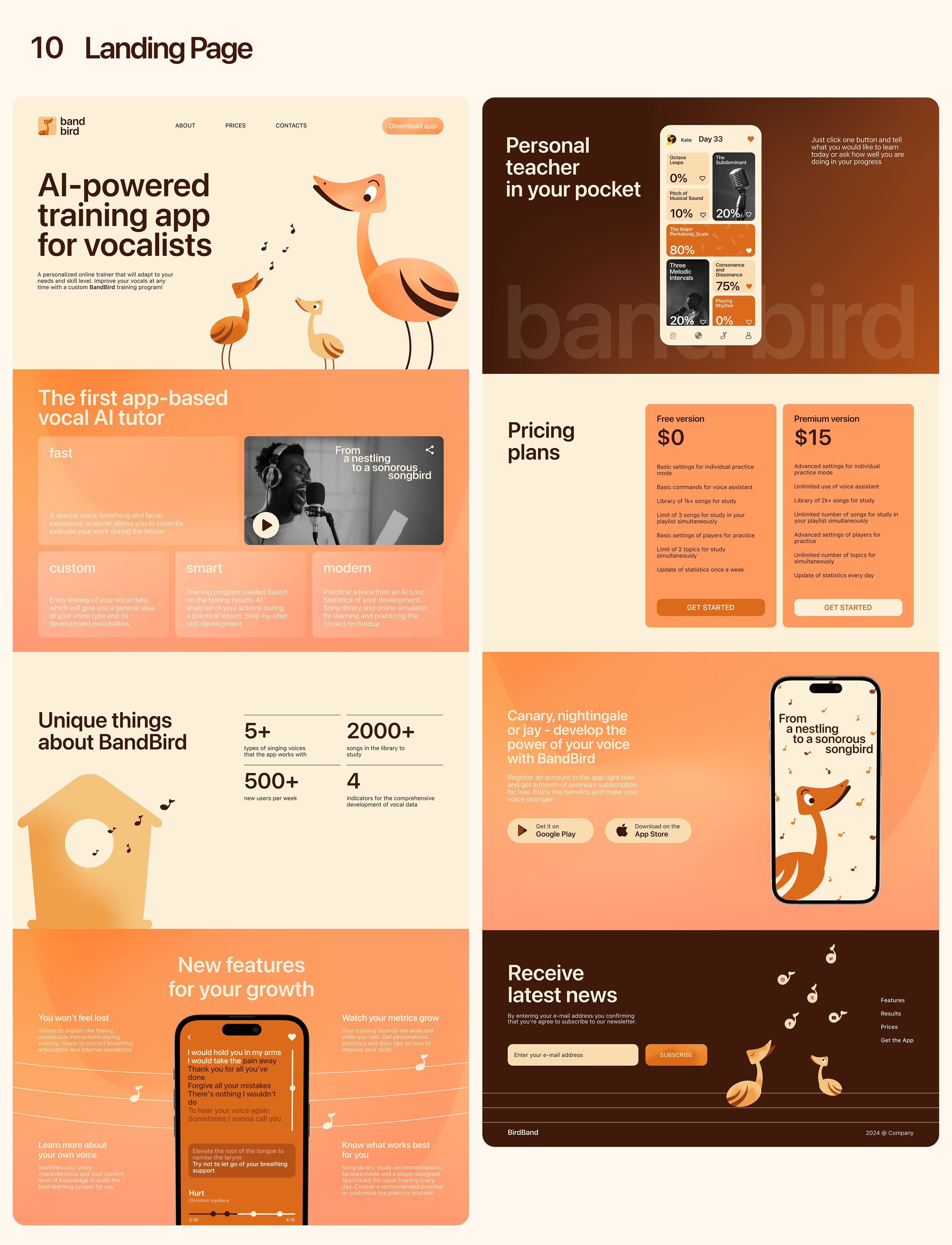 BandBird - vocal app design — Изображение №8 — Интерфейсы, Иллюстрация на Dprofile