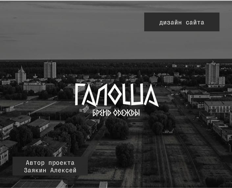 Лендинг для бренда одежды «Галоша» — Интерфейсы на Dprofile