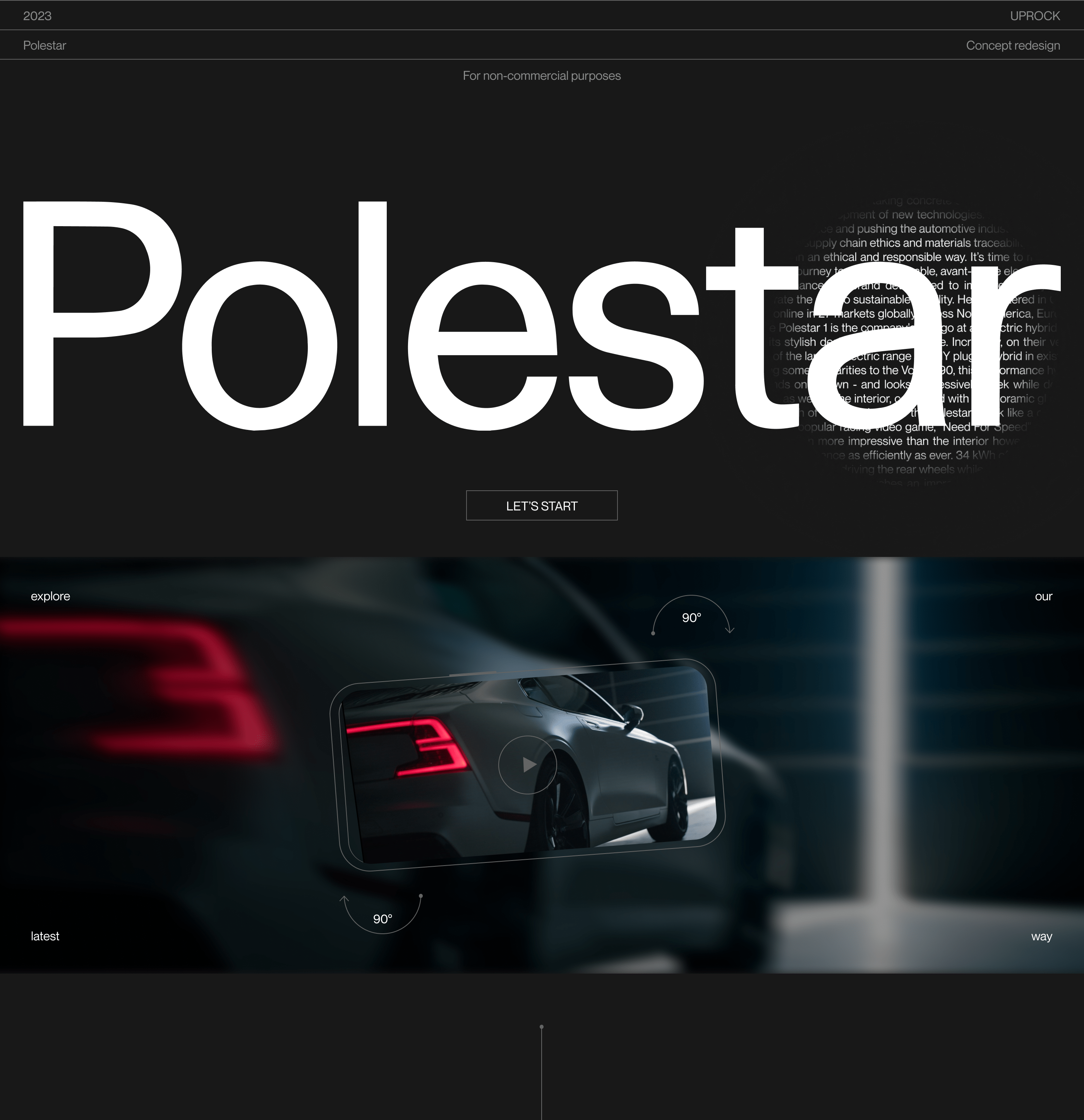 POLESTAR | CORPORATE WEBSITE — Изображение №1 — Интерфейсы, Графика на Dprofile