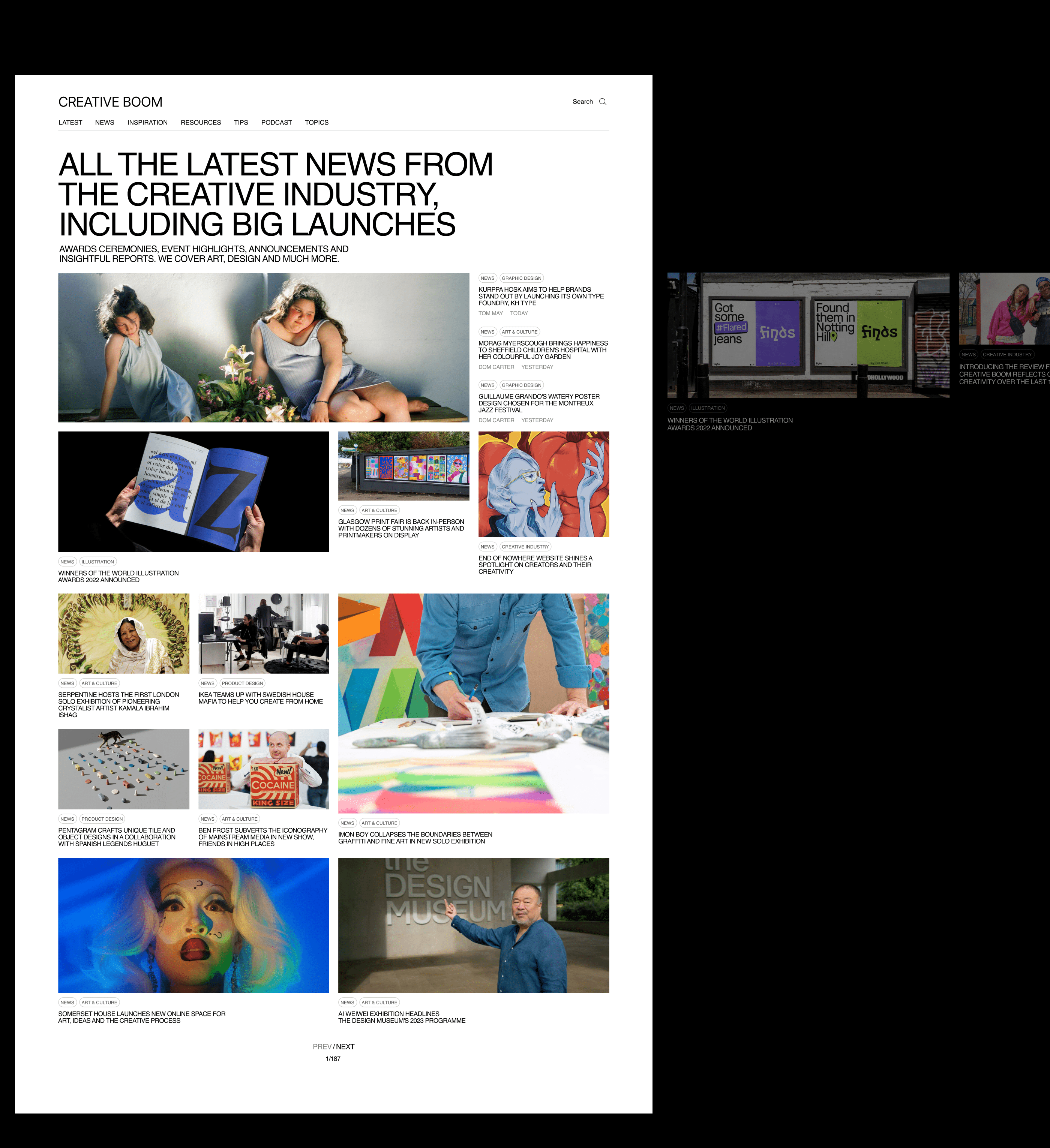 CREATIVE BOOM | REDESIGN NEWS WEBSITE — Изображение №4 — Интерфейсы, Брендинг на Dprofile
