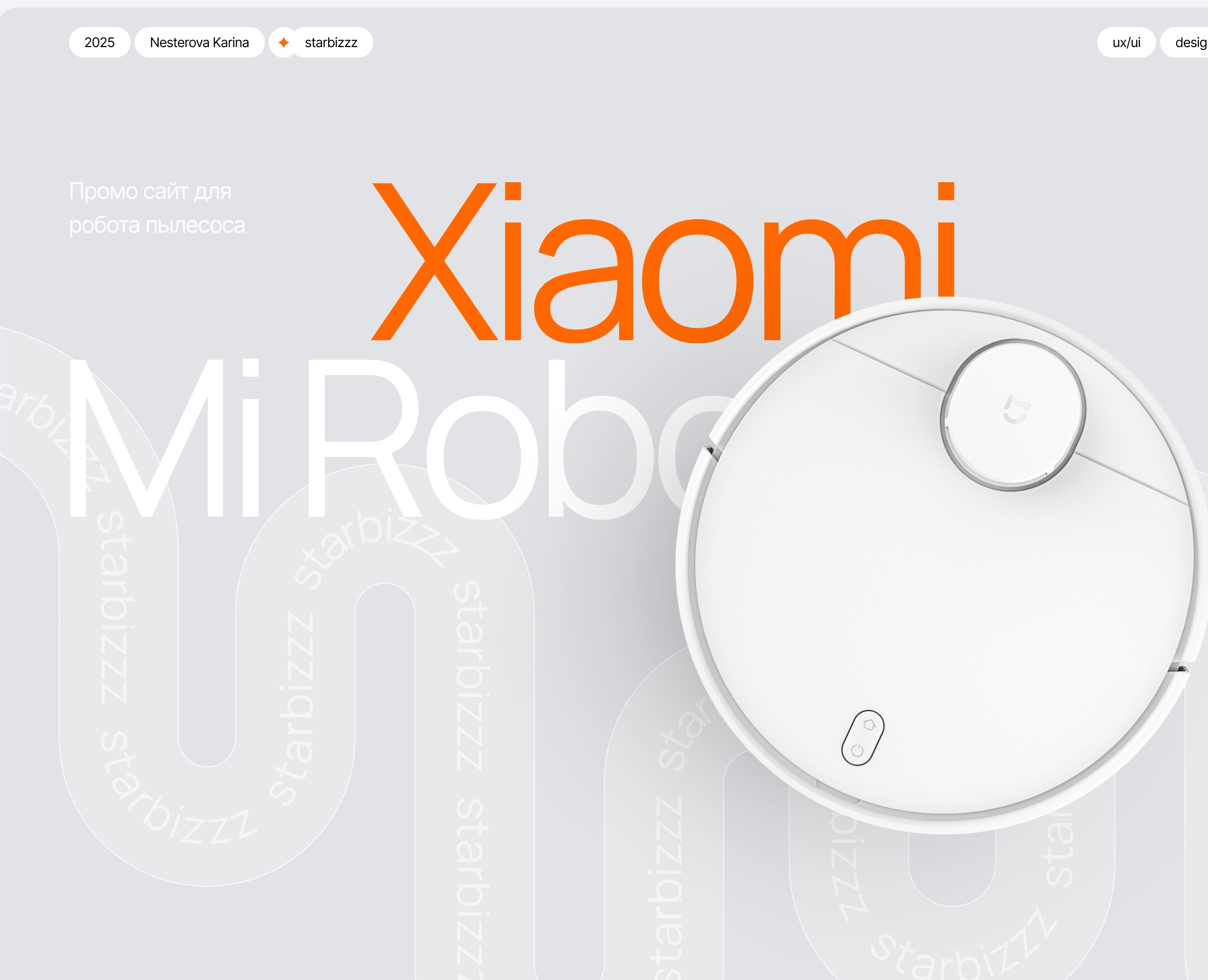 Xaomi Mi Robot | Promo landing page — Графика на Dprofile