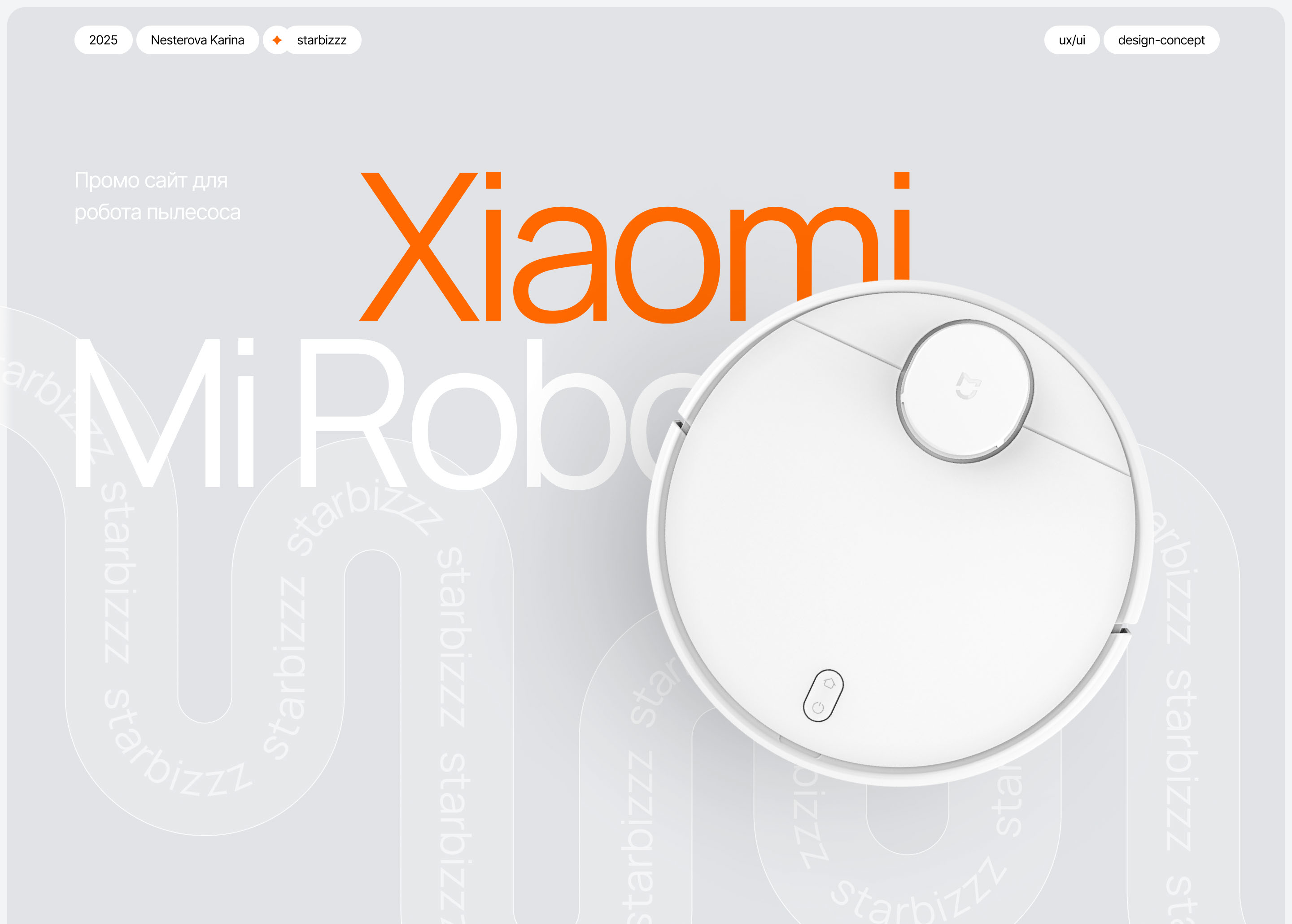 Xaomi Mi Robot | Promo landing page — Изображение №1 — Графика на Dprofile