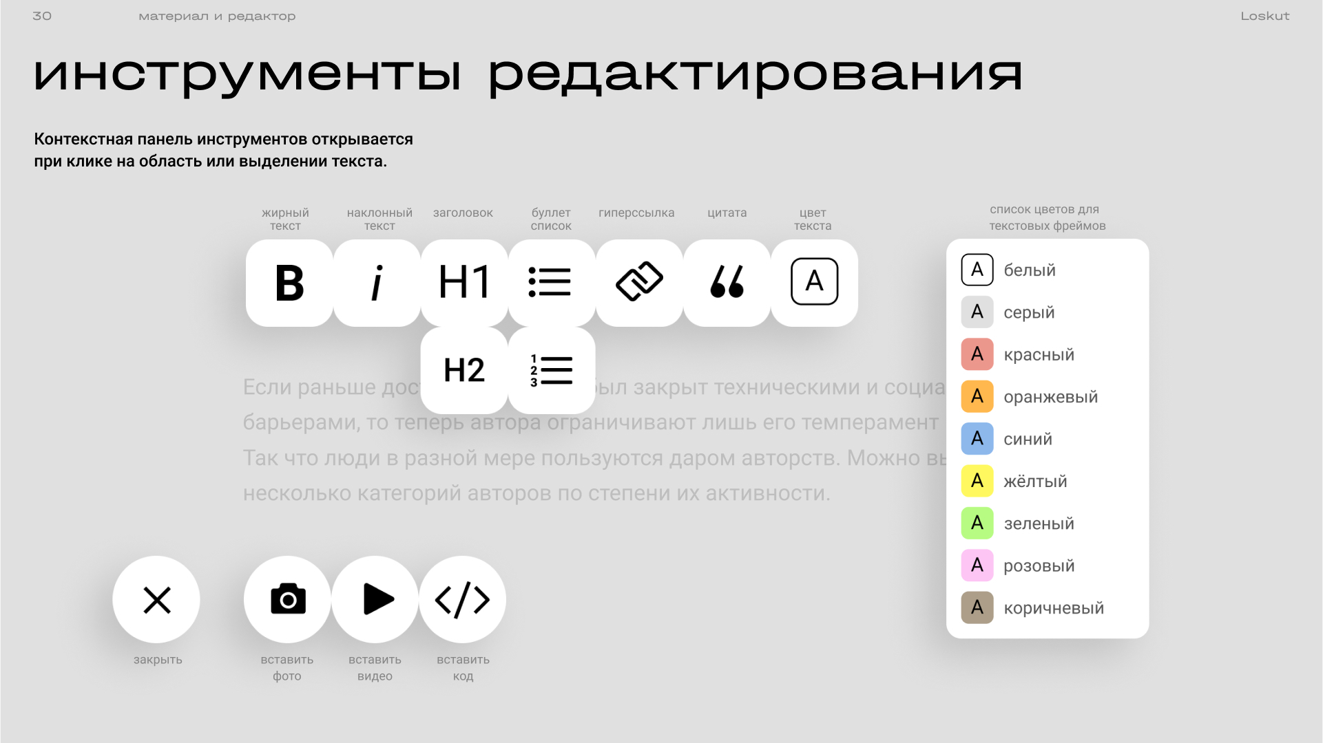 Loskut — publication platform UI/UX — Изображение №29 — Интерфейсы на Dprofile
