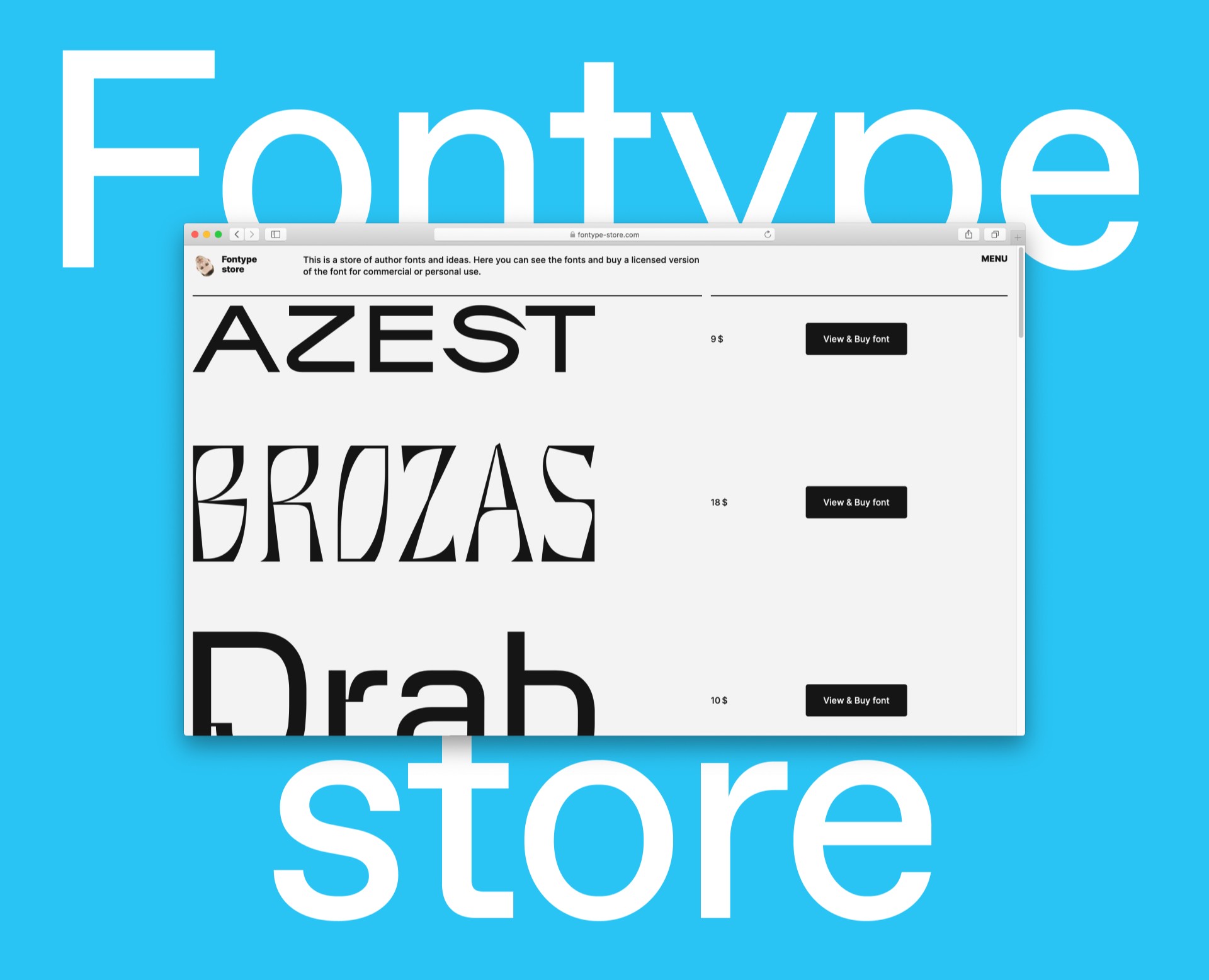 Design of online shop UI/UX — Fontype-store.com — Интерфейсы, Брендинг на Dprofile