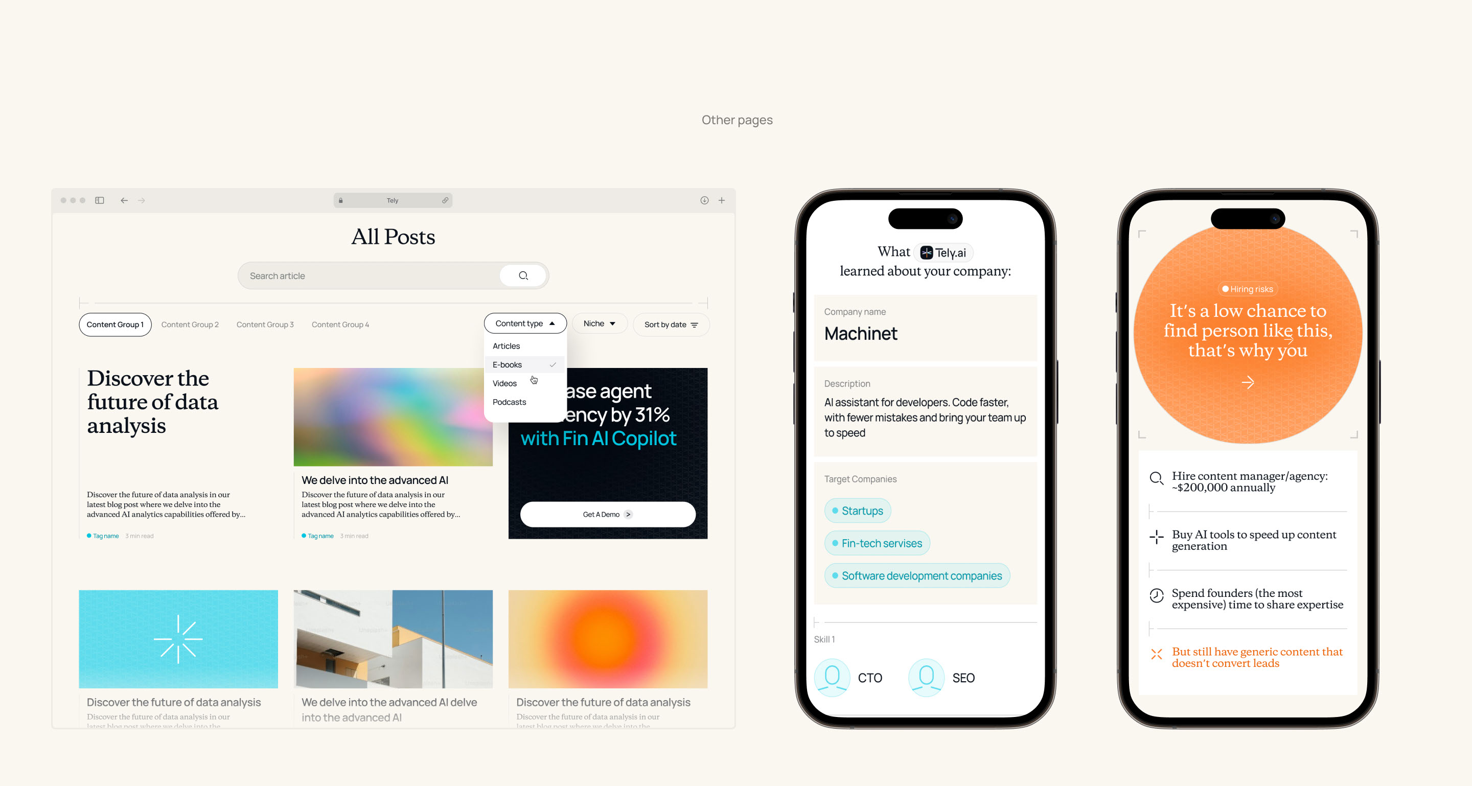 Tely AI: Brand Identity, Website — Изображение №12 — Интерфейсы, Брендинг на Dprofile