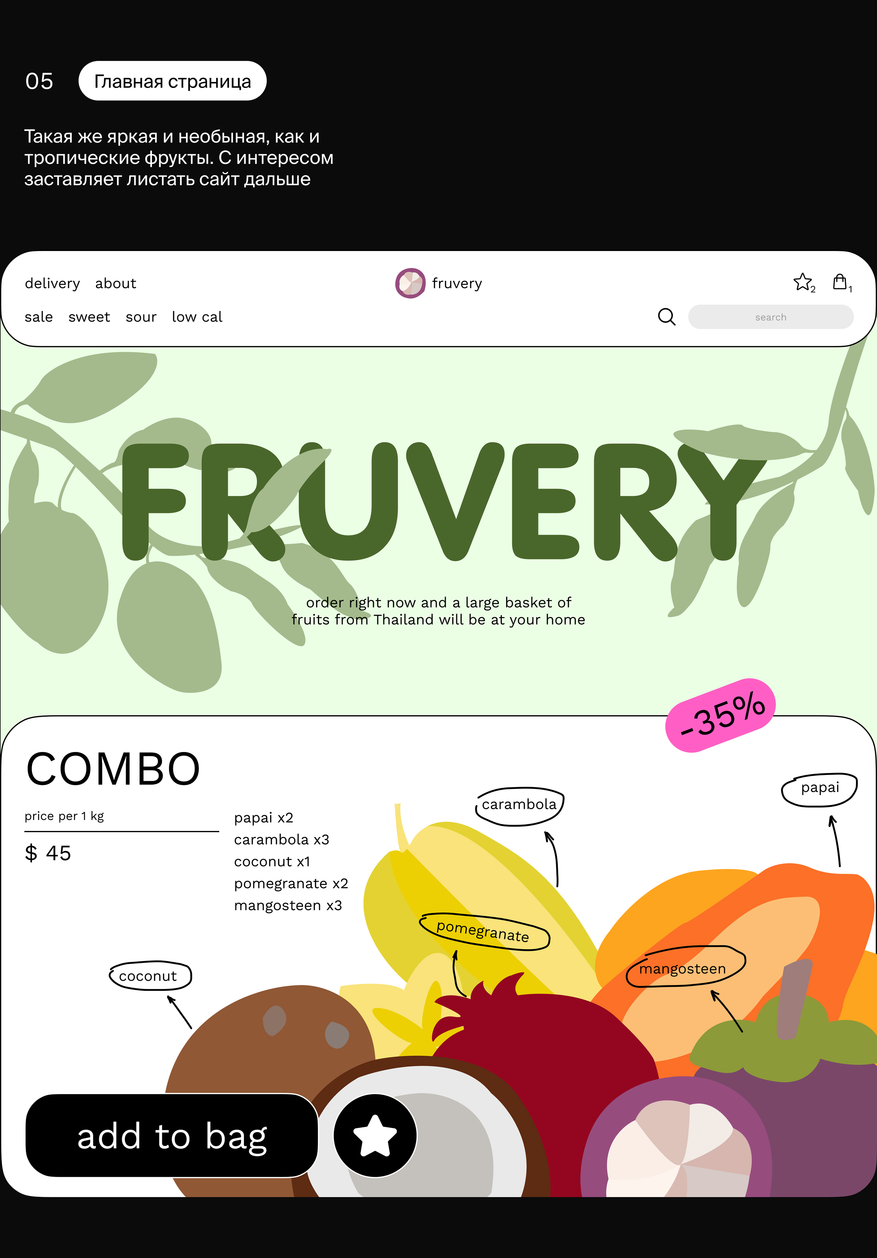 Fruvery - fruit store — Изображение №3 — Иллюстрация, Маркетинг на Dprofile
