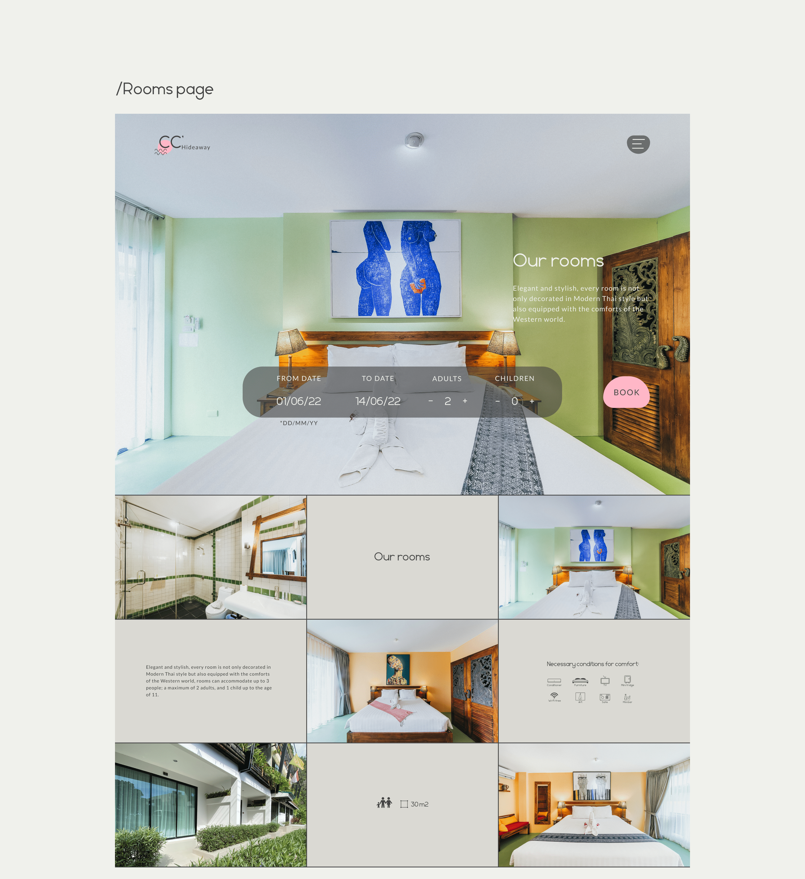 CC's Hideaway hotel on Phuket website redesign — Изображение №5 — Интерфейсы на Dprofile