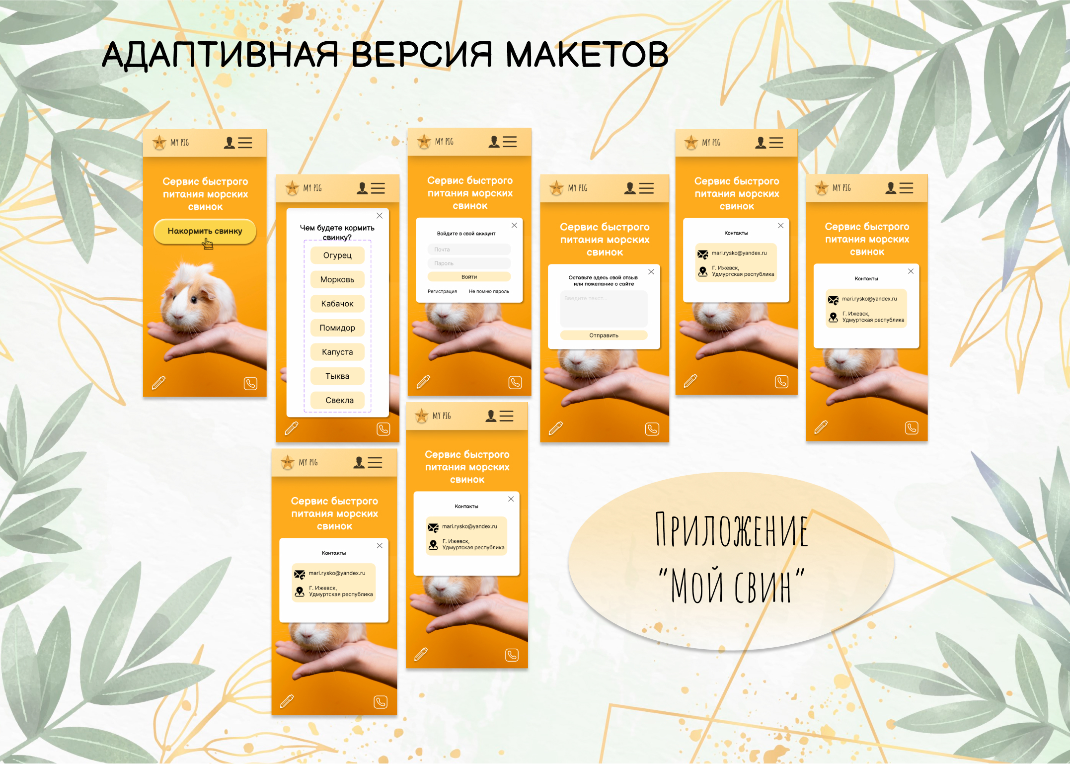 Сервис для быстрого питания морских свинок — Изображение №4 — Интерфейсы на Dprofile