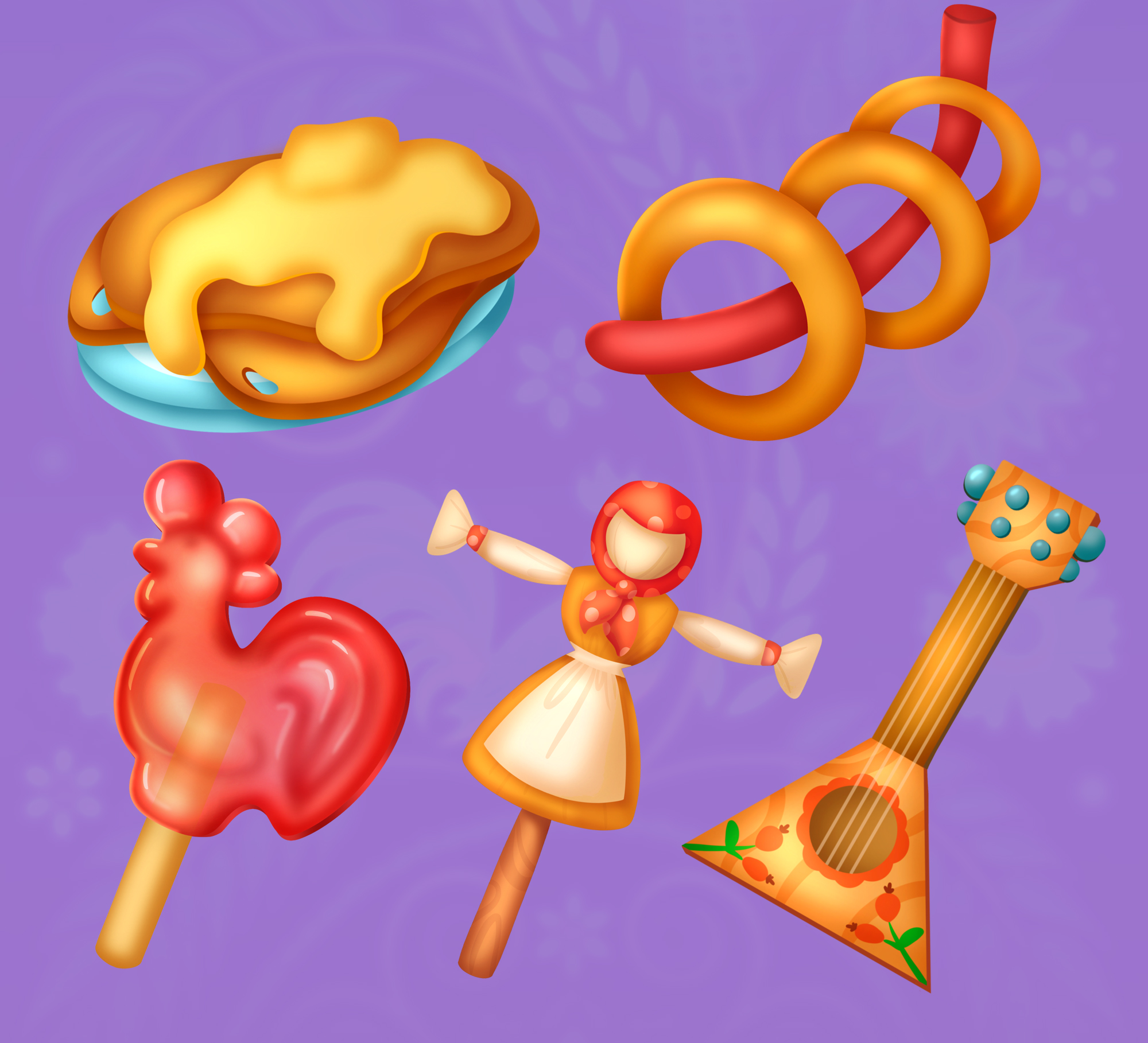 Game project | 2D props Maslenitsa — Изображение №6 — Интерфейсы, Иллюстрация на Dprofile