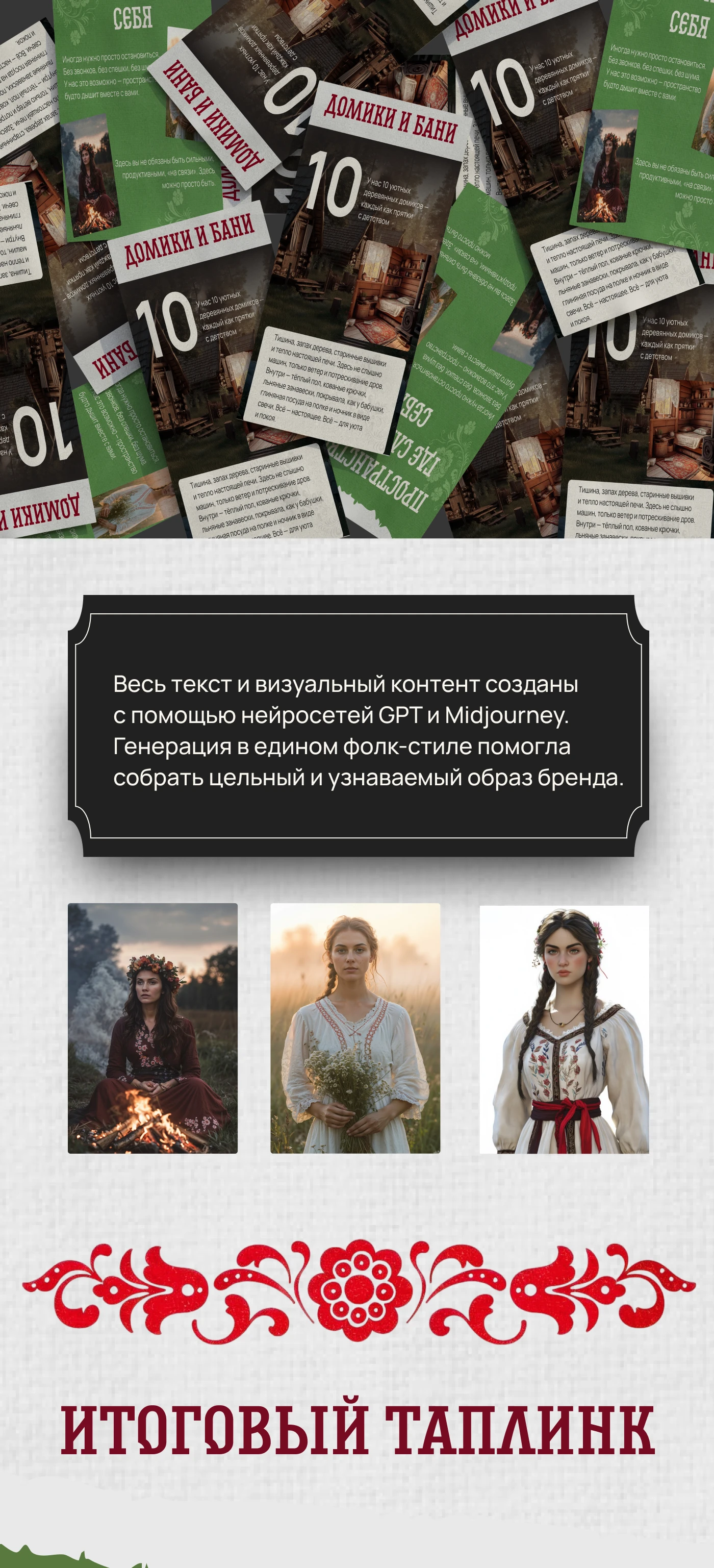 Таплинк для загородного комплекса в стиле фолк арт — Изображение №2 — Интерфейсы на Dprofile