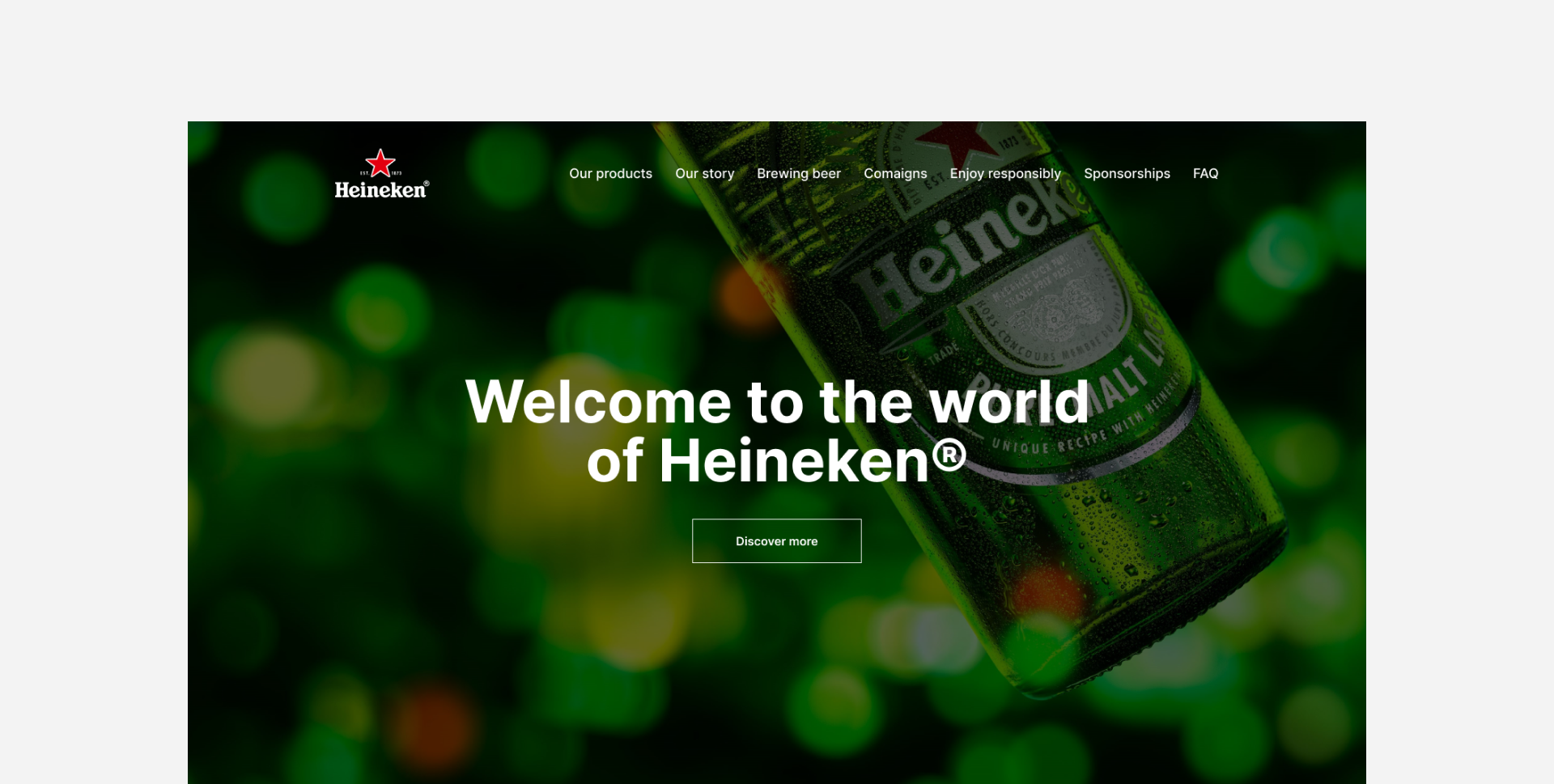 Heineken Landing page — Изображение №3 — Интерфейсы на Dprofile