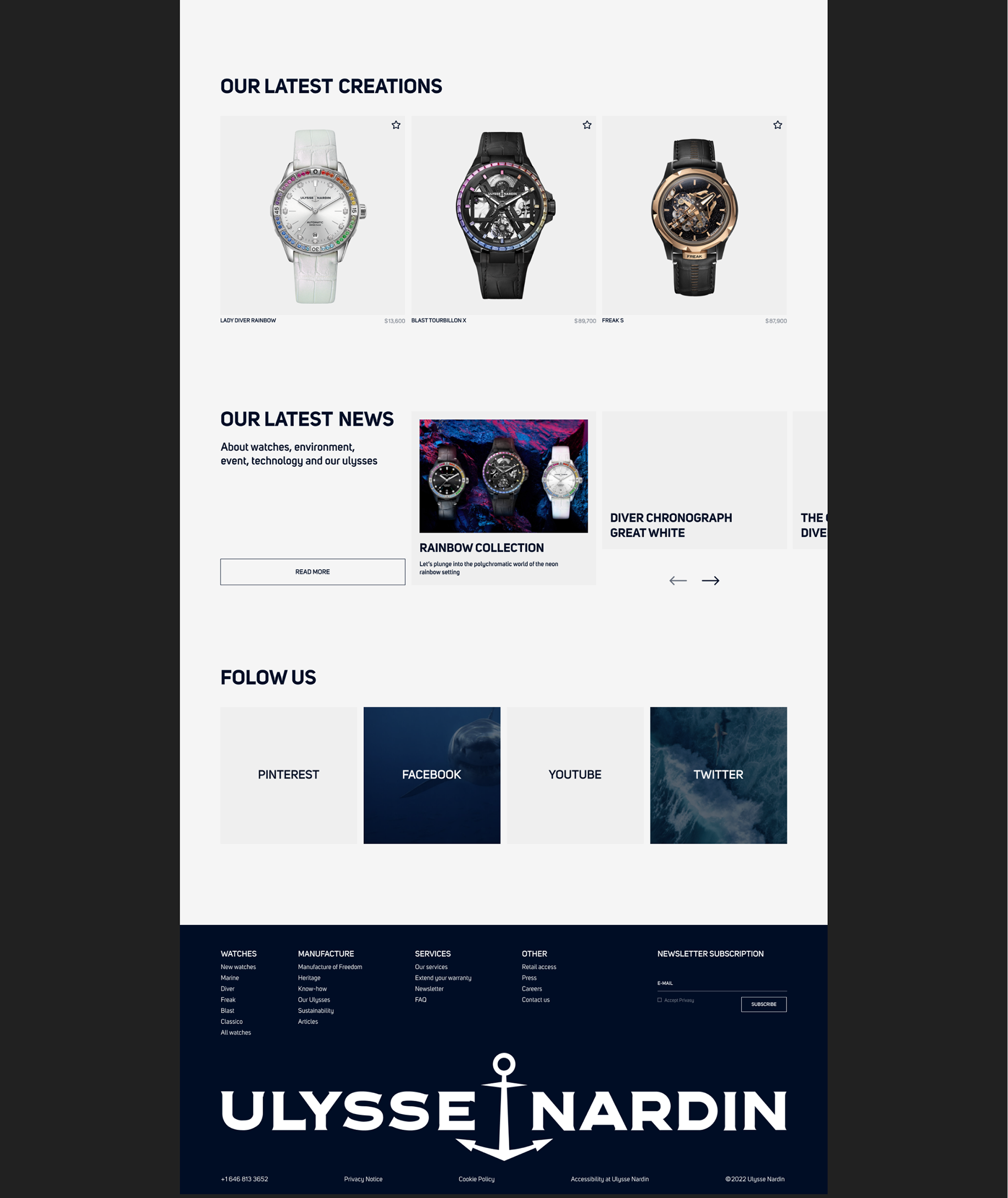 ULYSSE NARDIN | E-commerce redesign — Изображение №3 — Интерфейсы на Dprofile