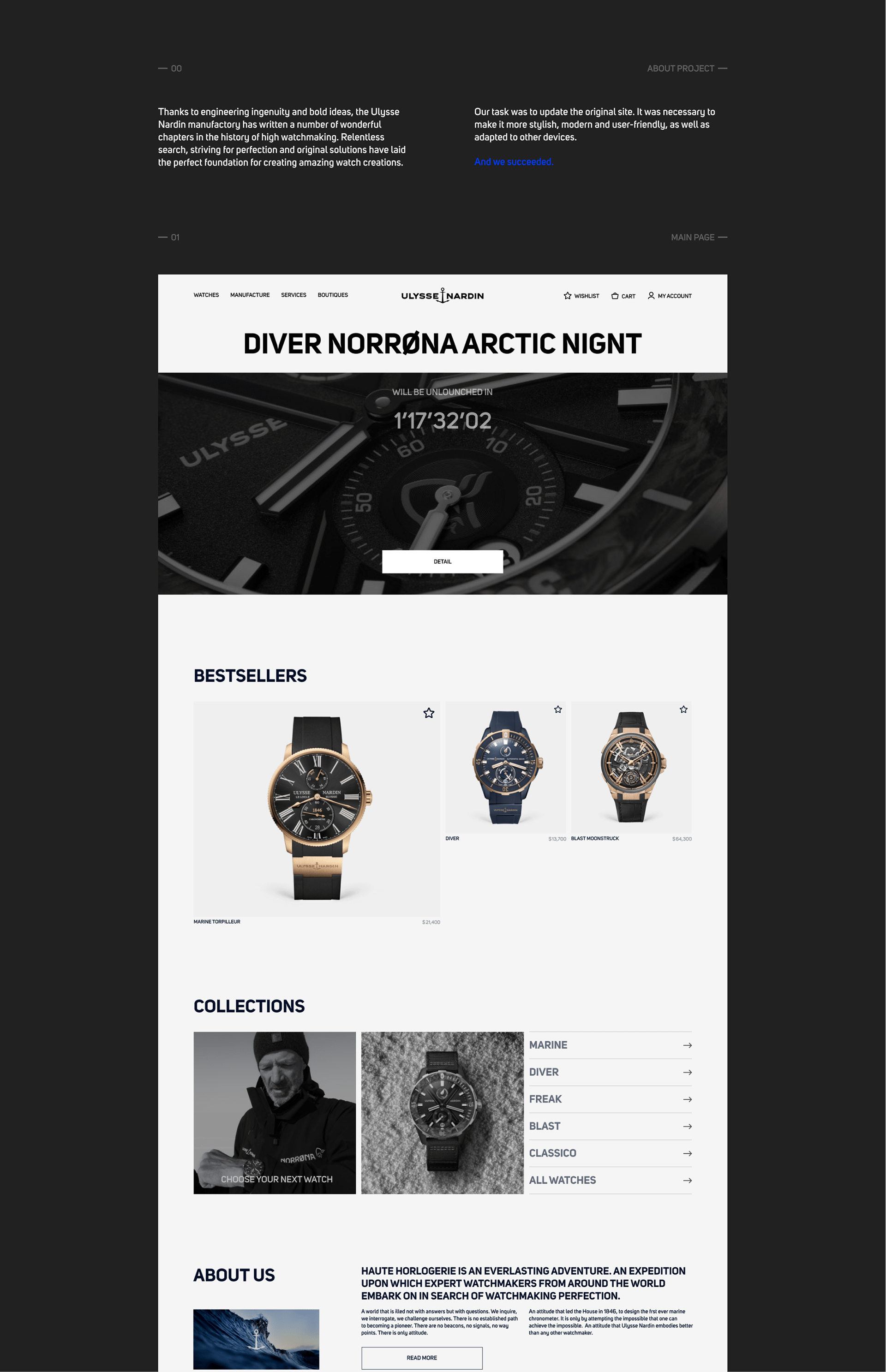ULYSSE NARDIN | E-commerce redesign — Изображение №2 — Интерфейсы на Dprofile