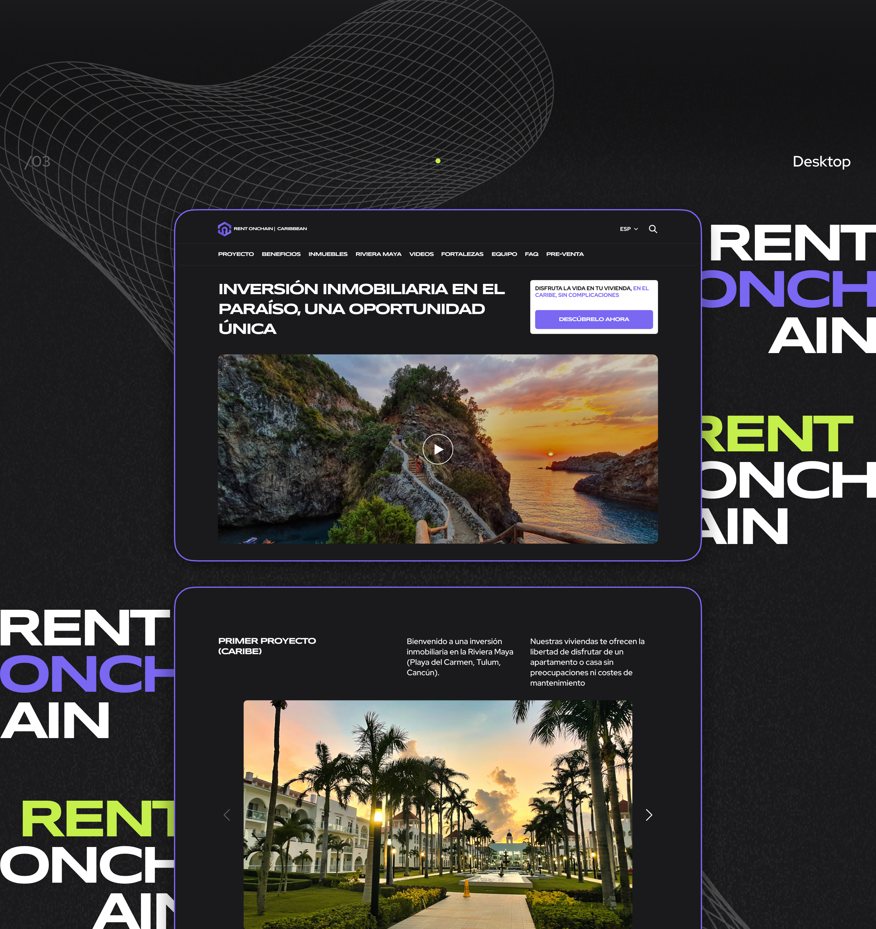 RO Landing Page - NFT Presale in the Caribbean — Изображение №4 — Интерфейсы на Dprofile