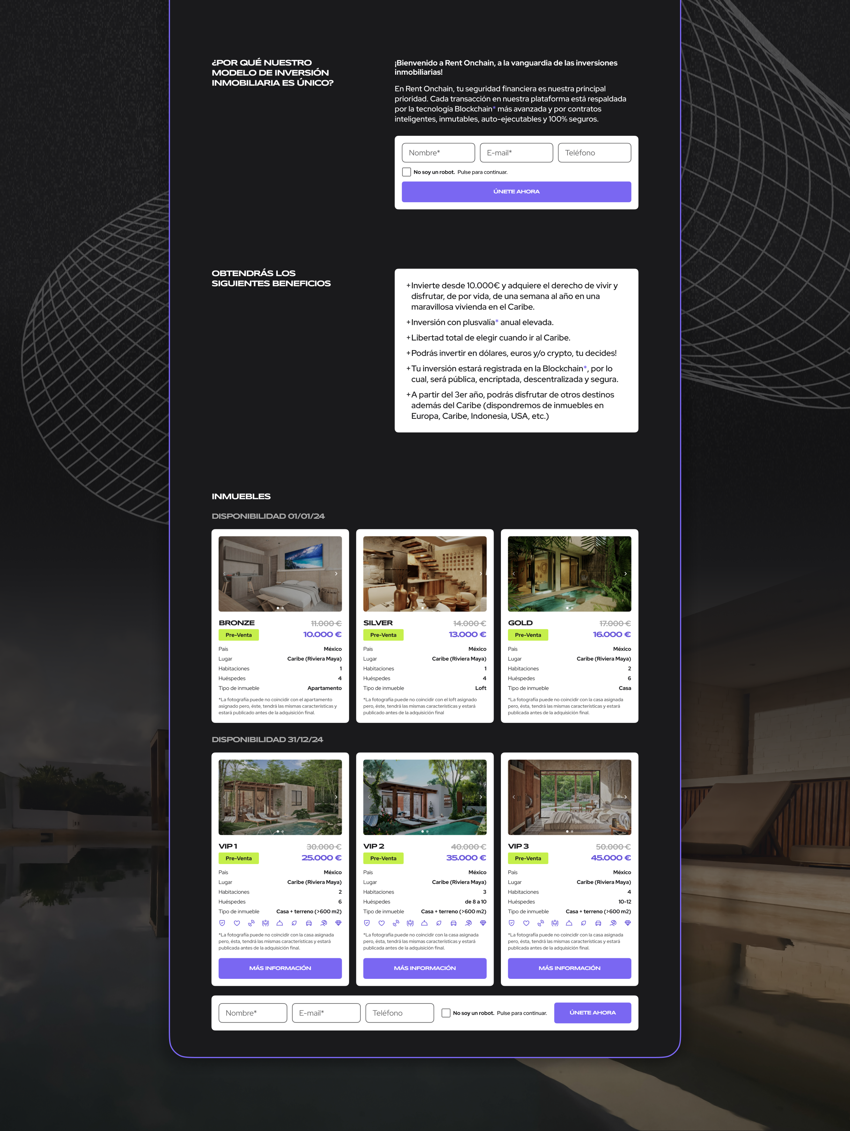 RO Landing Page - NFT Presale in the Caribbean — Изображение №5 — Интерфейсы на Dprofile