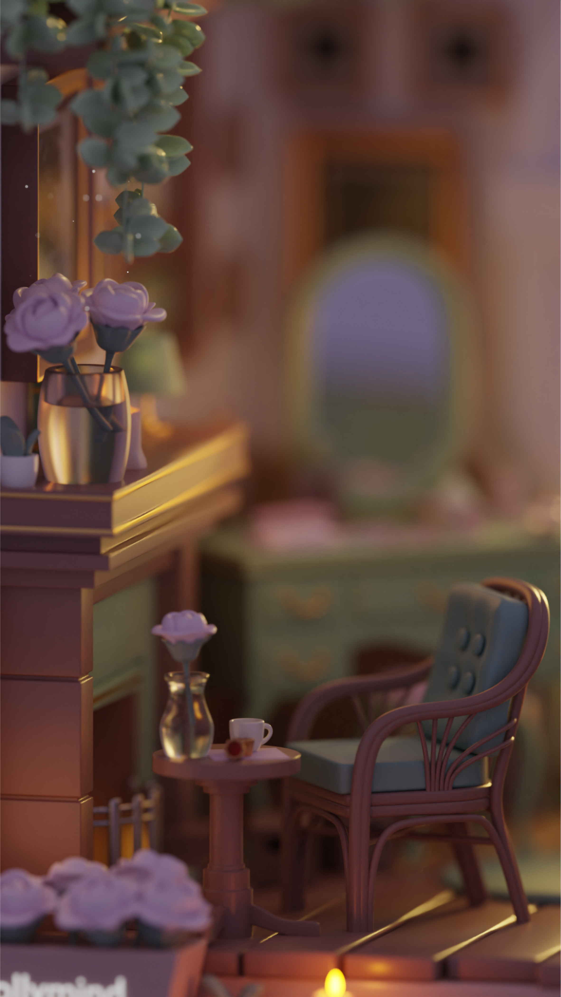 Cozy room 3D. Lowpoly 3D. Isometric art — Изображение №4 — Иллюстрация, 3D на Dprofile