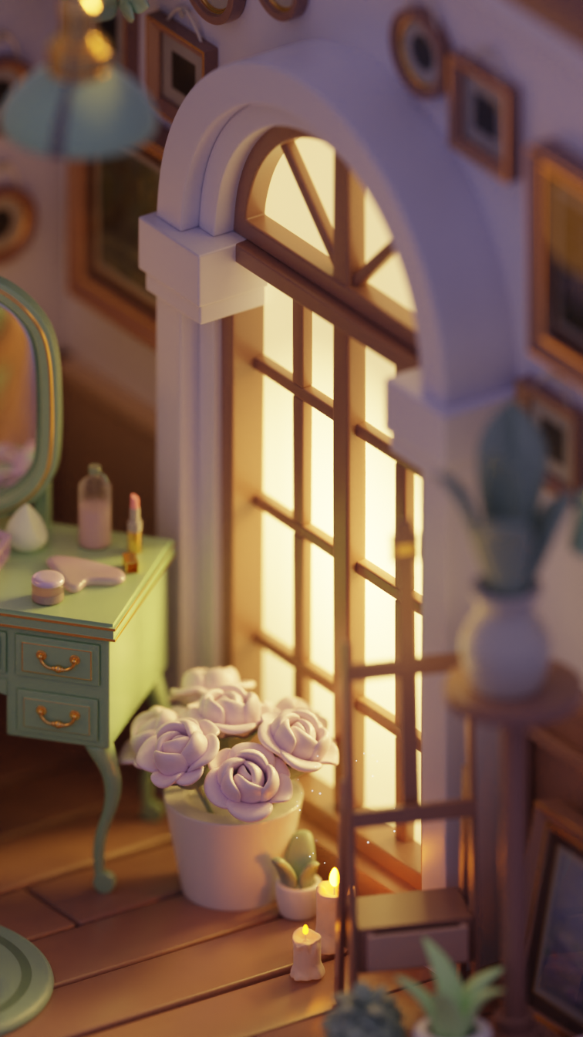 Cozy room 3D. Lowpoly 3D. Isometric art — Изображение №6 — Иллюстрация, 3D на Dprofile