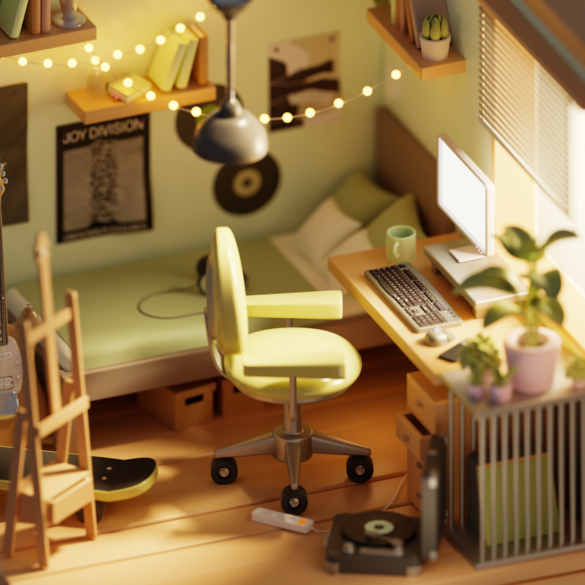 3D Isometric room. Low poly 3D — Изображение №3 — Иллюстрация, 3D на Dprofile