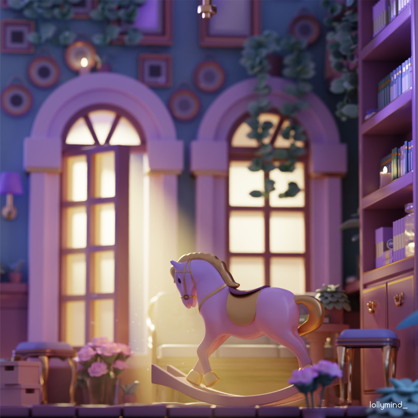 3D Isometric Room. Low poly. — Изображение №4 — Иллюстрация, 3D на Dprofile
