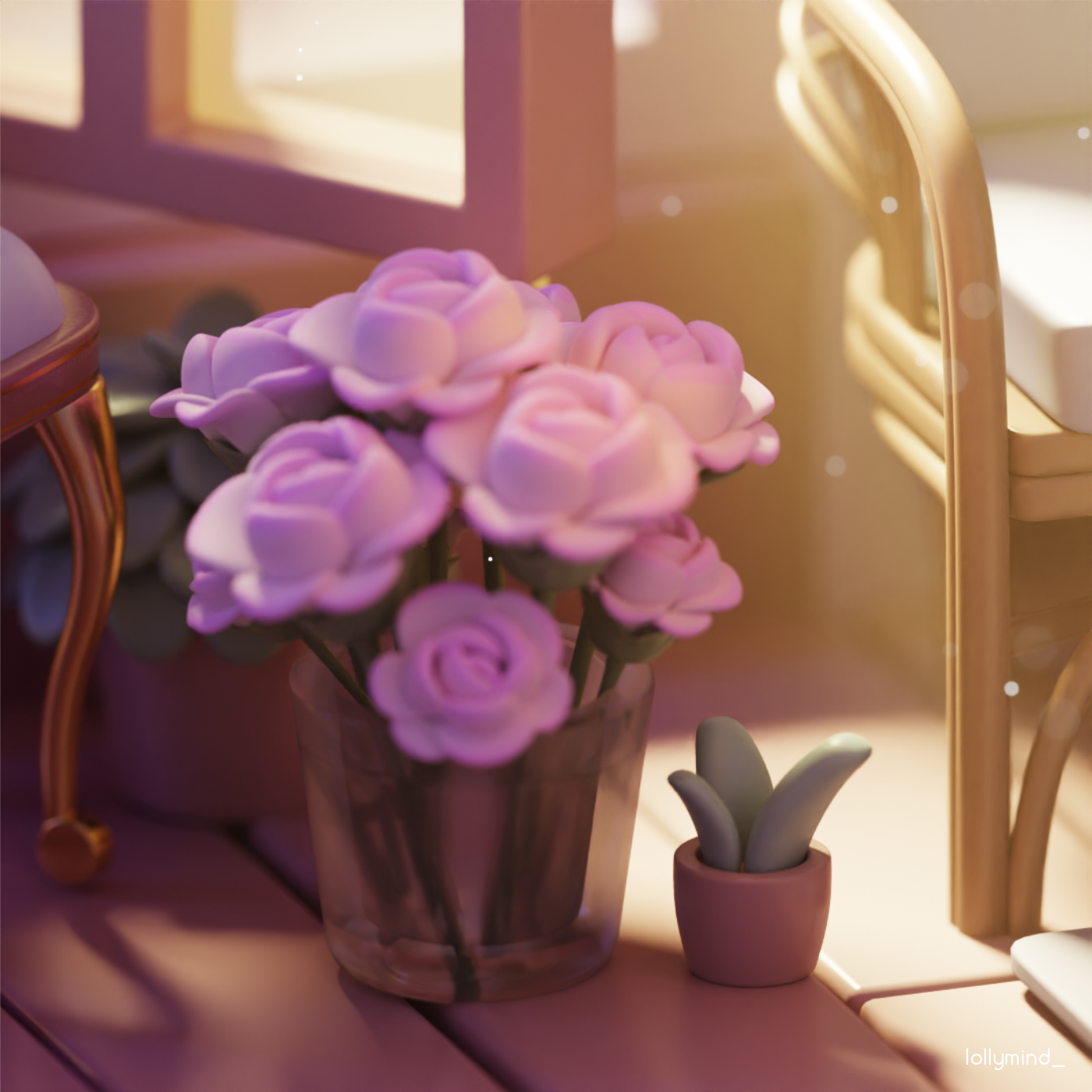 3D Isometric Room. Low poly. — Изображение №5 — Иллюстрация, 3D на Dprofile