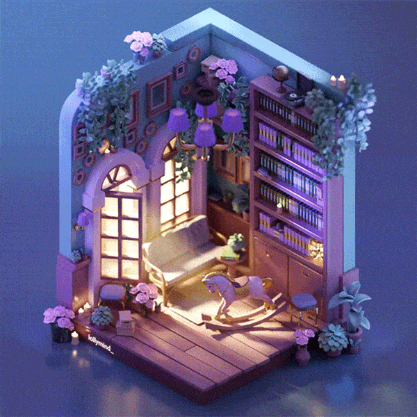 3D Isometric Room. Low poly. — Изображение №6 — Иллюстрация, 3D на Dprofile