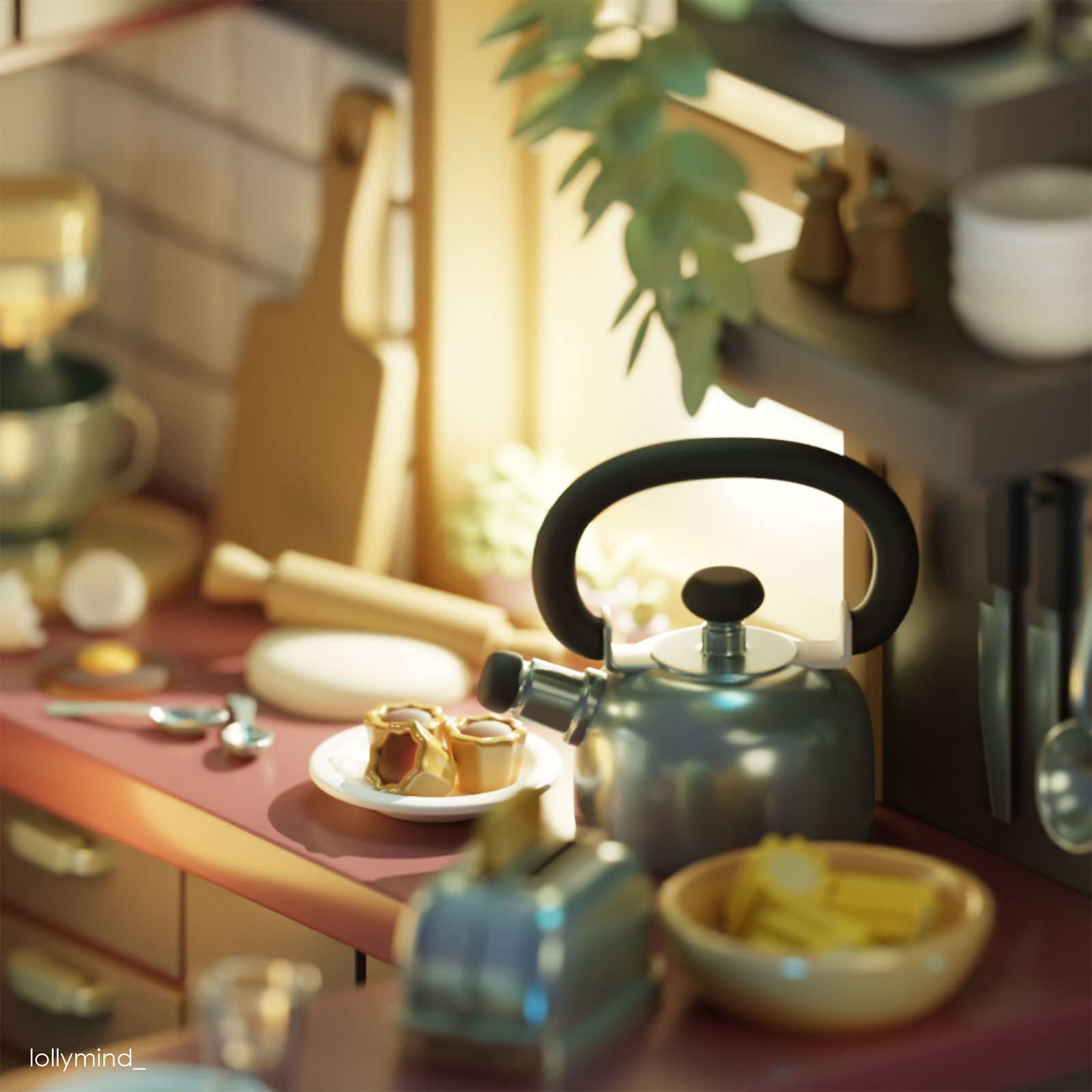 Isometric kitchen in a Blender 3D — Изображение №3 — Иллюстрация, 3D на Dprofile