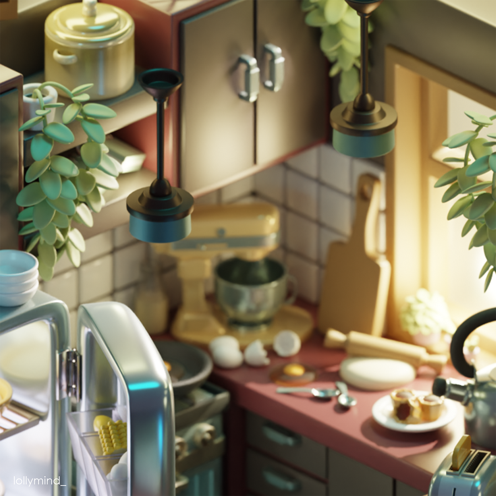 Isometric kitchen in a Blender 3D — Изображение №8 — Иллюстрация, 3D на Dprofile