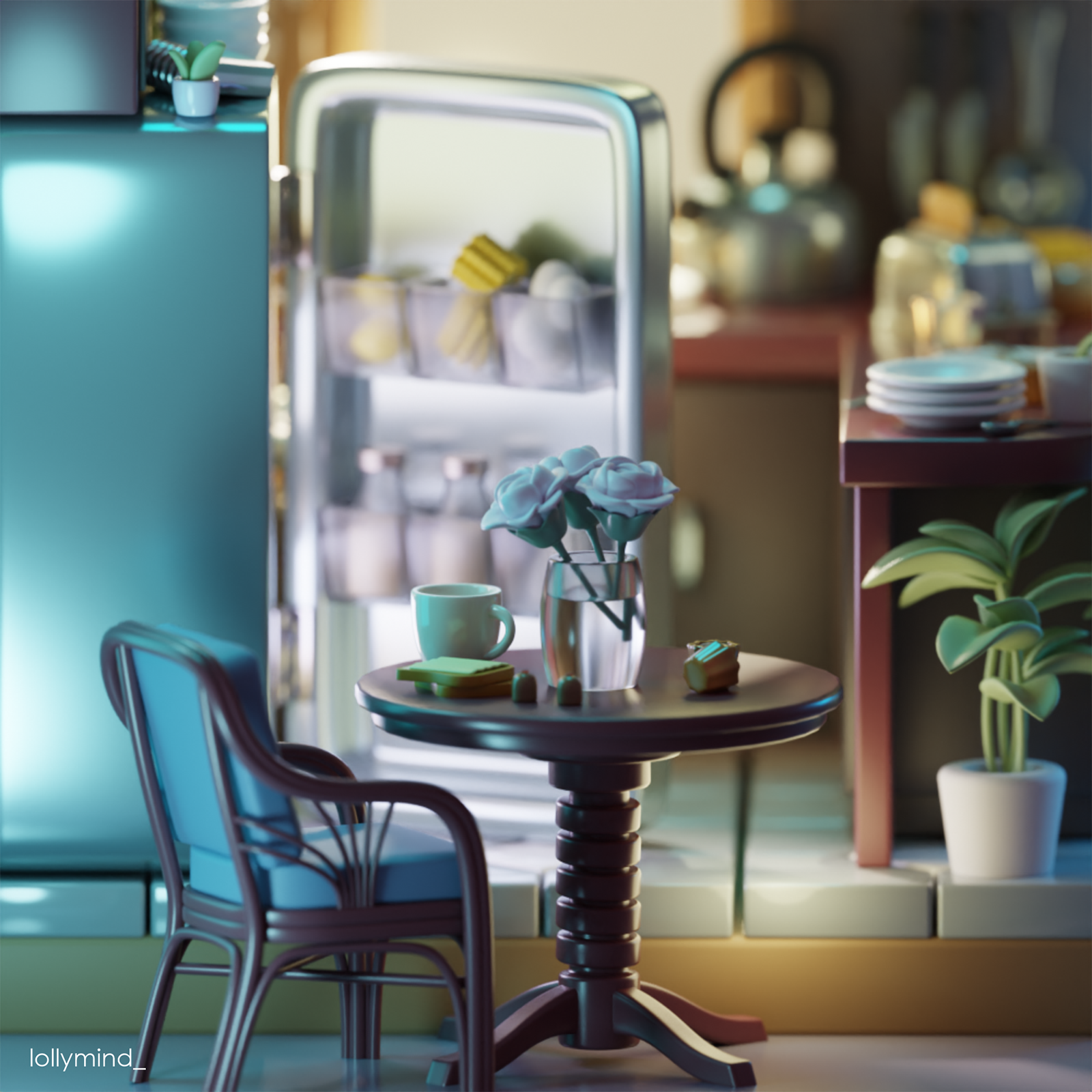 Isometric kitchen in a Blender 3D — Изображение №5 — Иллюстрация, 3D на Dprofile