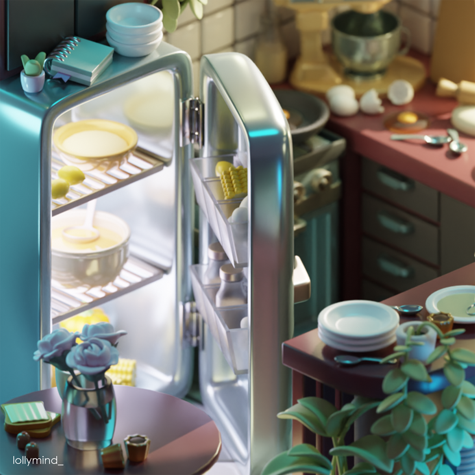 Isometric kitchen in a Blender 3D — Изображение №7 — Иллюстрация, 3D на Dprofile