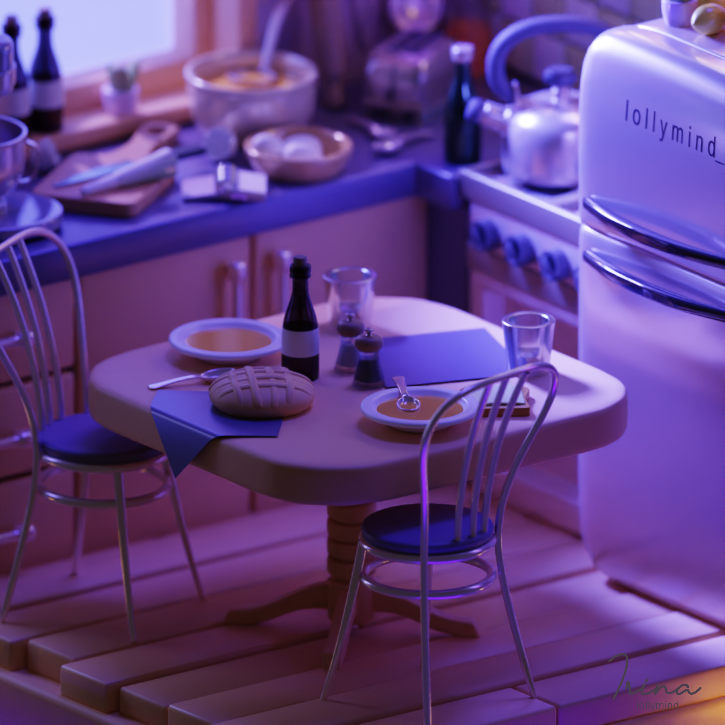 The autumnal atmosphere in the isometric room — Изображение №10 — Иллюстрация, 3D на Dprofile