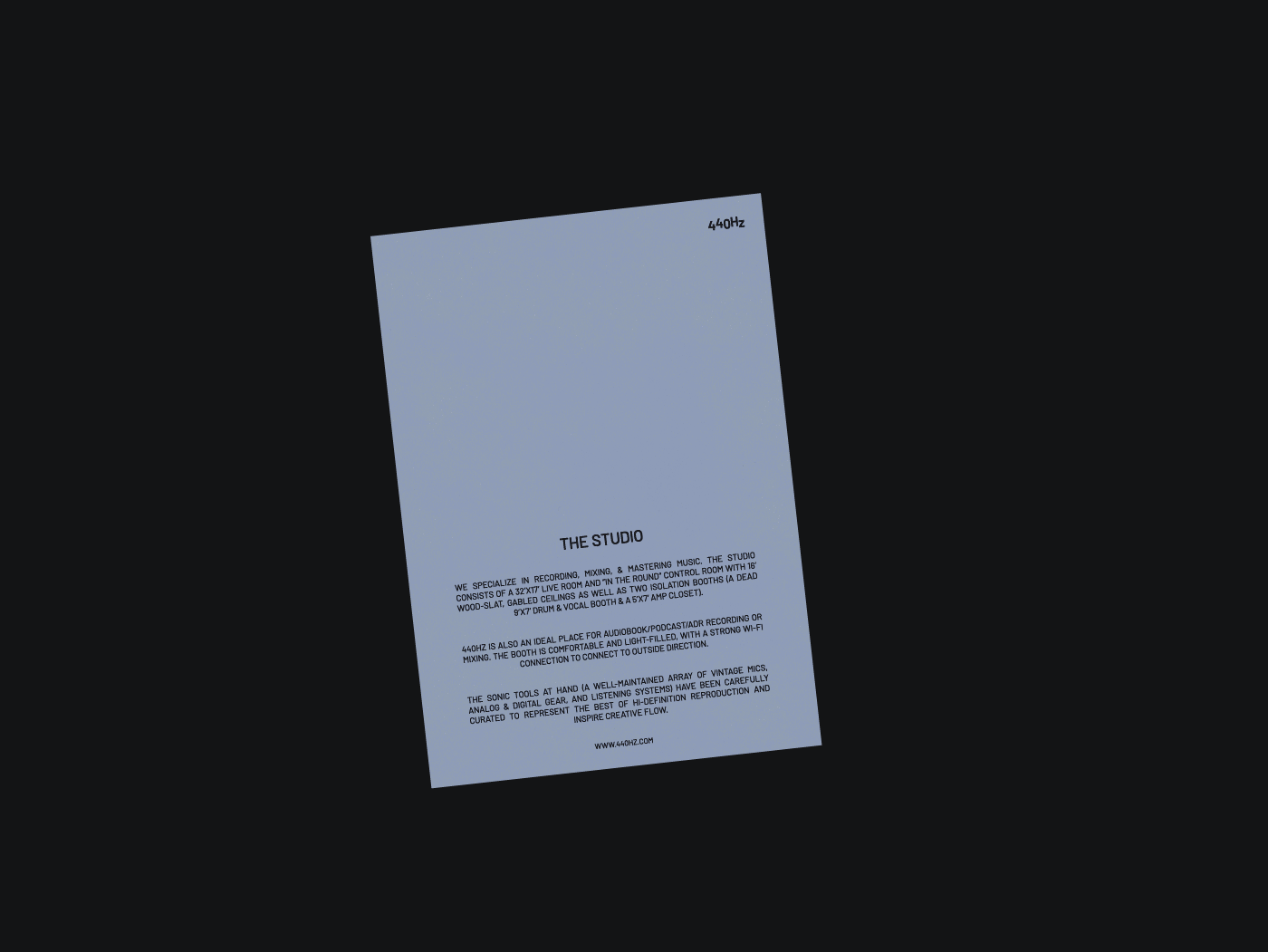 440 Hz Sound Studio – visual identity — Изображение №8 — Брендинг, Графика на Dprofile