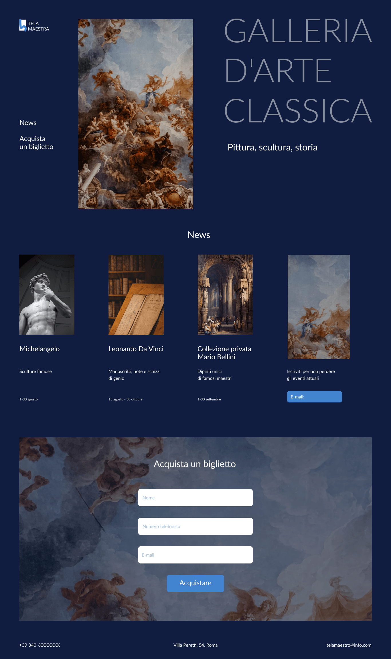 Galleria d'arte classica concept-project — Изображение №1 — Брендинг, Интерфейсы на Dprofile