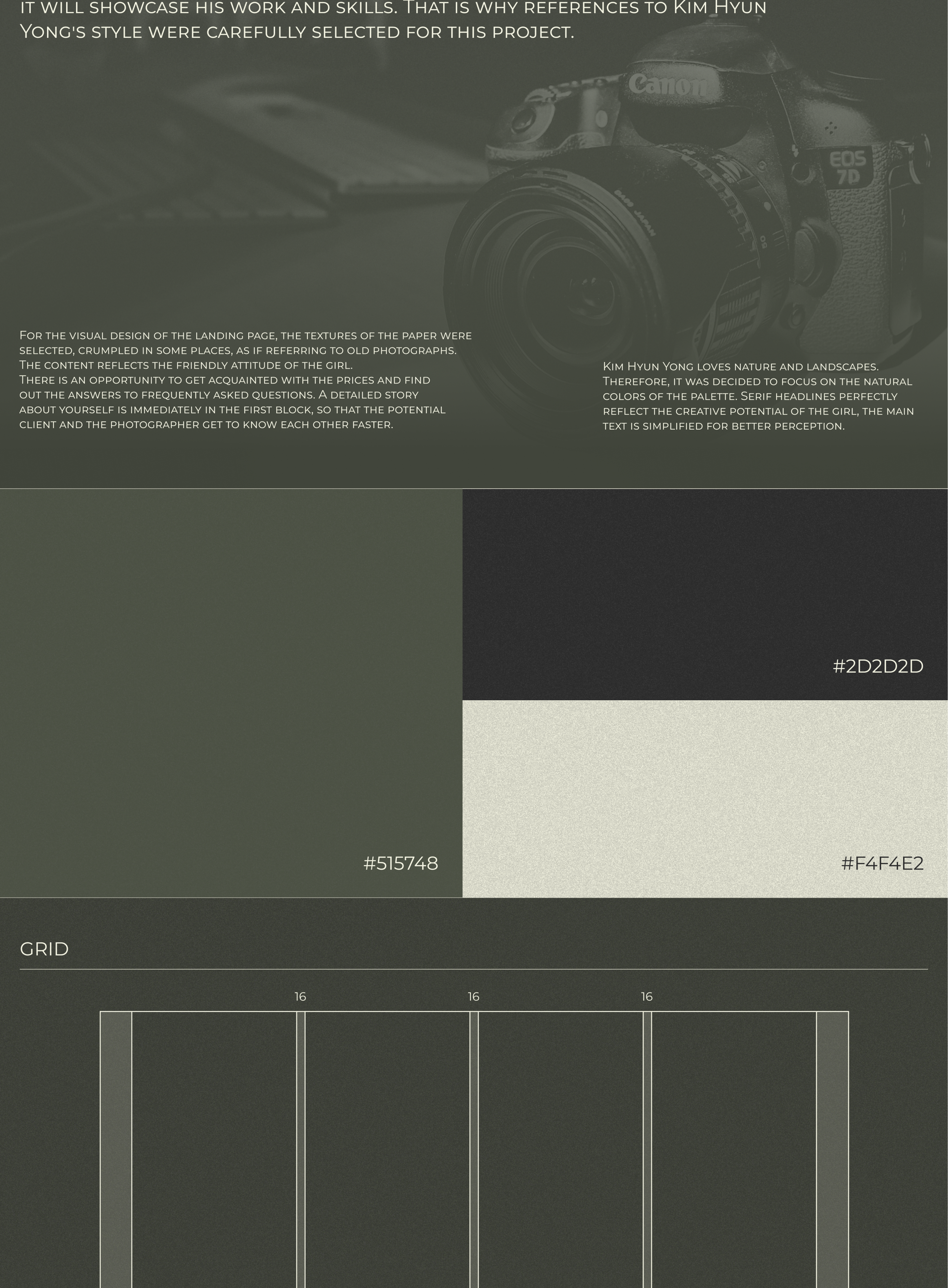 PHOTOGRAPHER KIM HYUN YONG / landing page — Изображение №2 — Интерфейсы, Маркетинг на Dprofile