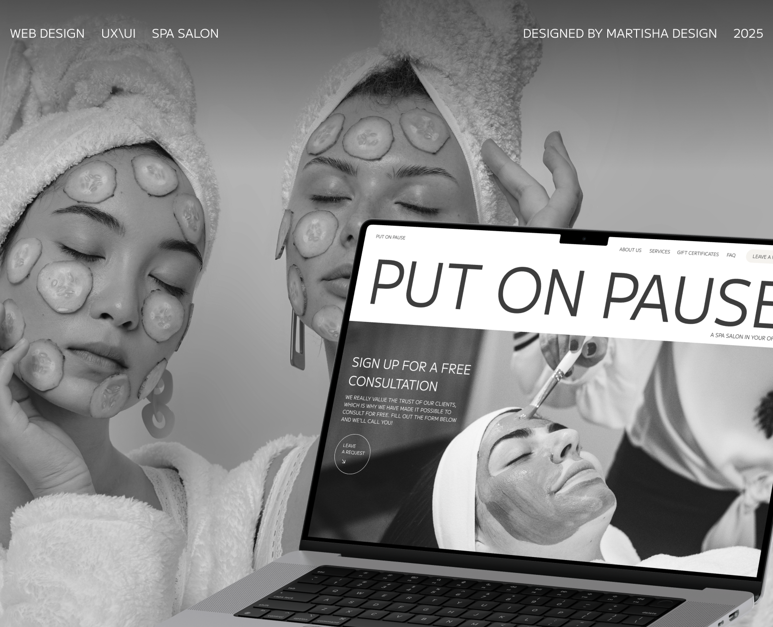 PUT ON PAUSE SPA / website — Интерфейсы, Брендинг на Dprofile
