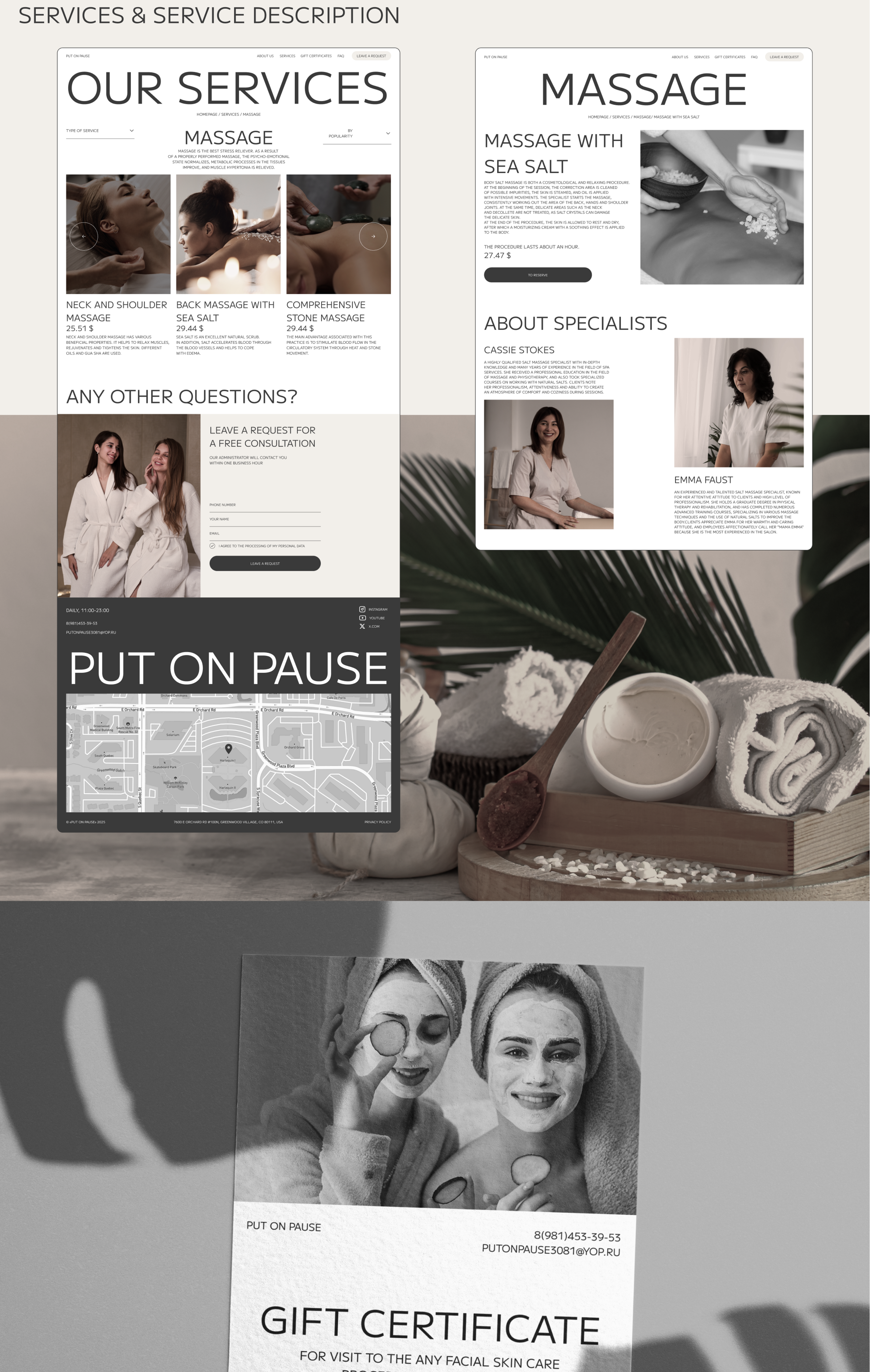 PUT ON PAUSE SPA / website — Изображение №8 — Интерфейсы, Брендинг на Dprofile