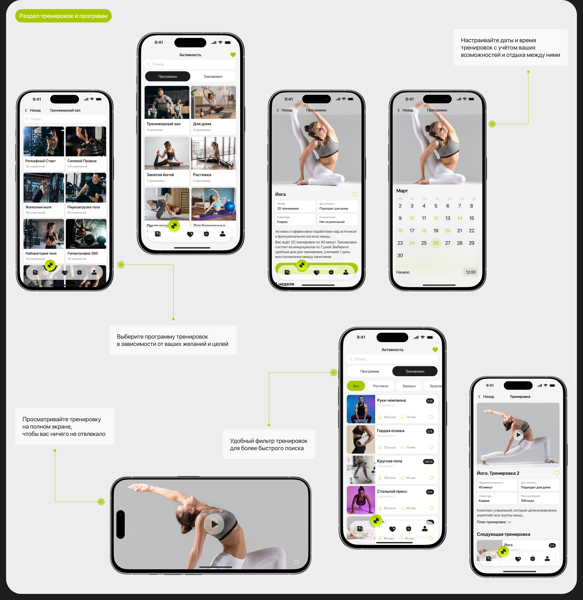 Fitness mobile app | Фитнес мобильное приложение — Изображение №10 — Интерфейсы на Dprofile