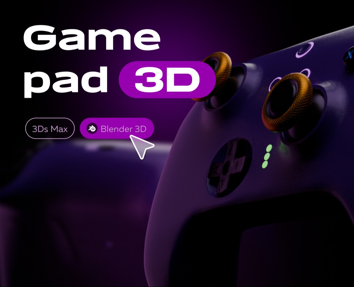 Gamepad 3D modeling — Иллюстрация, Графика на Dprofile