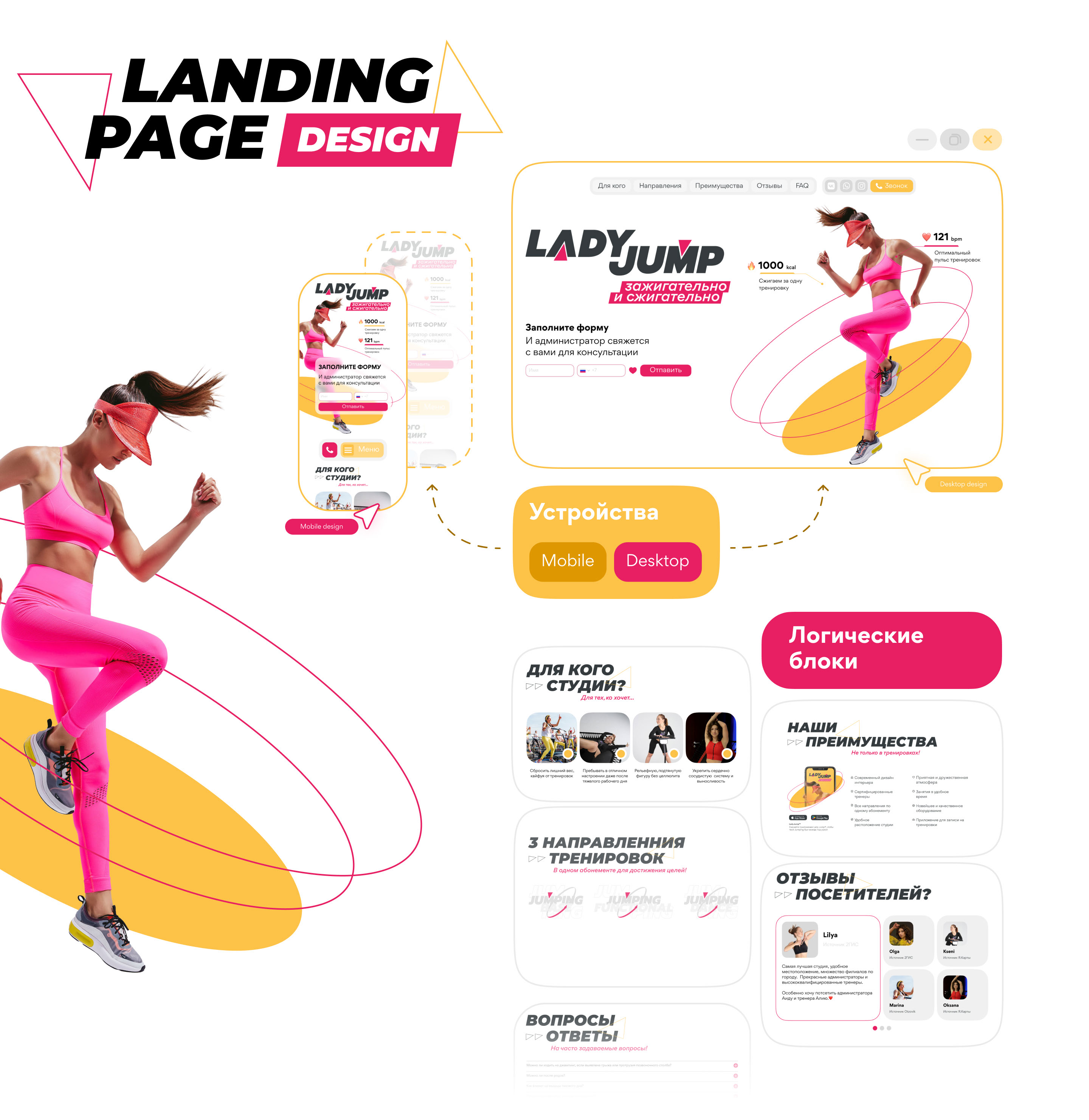 Lady Jump — Изображение №1 — Интерфейсы, Брендинг на Dprofile